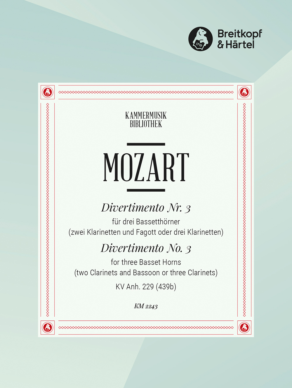 Wolfgang Amadeus Mozart - 5 Divertimenti KV 439b (Anh. 229) - Cover