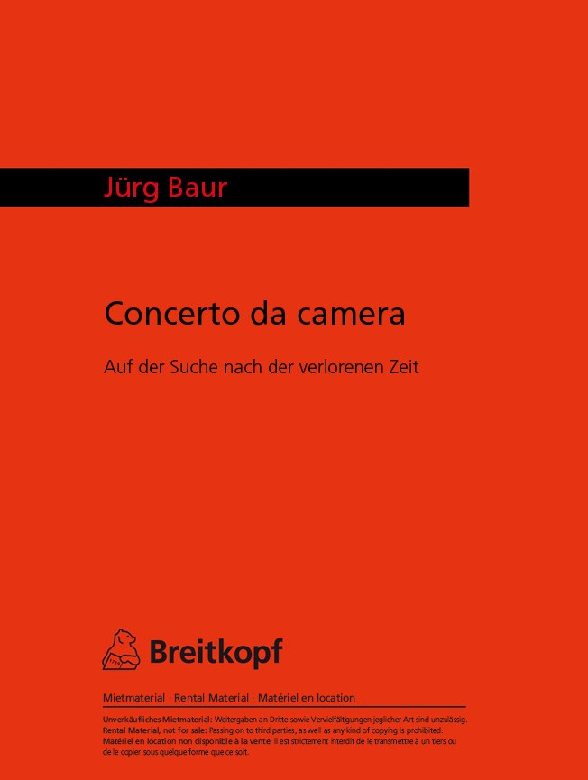 Jürg Baur - Concerto da camera - Cover