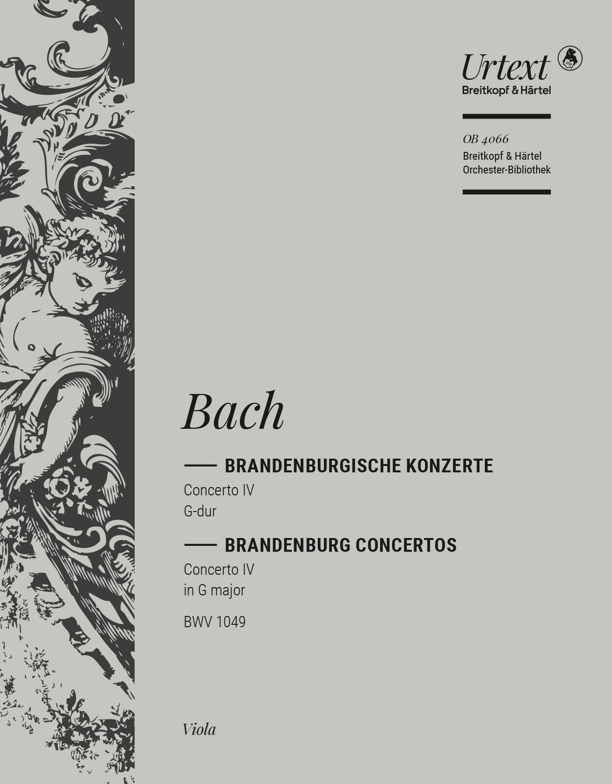 OB 4066-19 - Brandenburg Concerto No. 4 in G major BWV 1049 - Cover