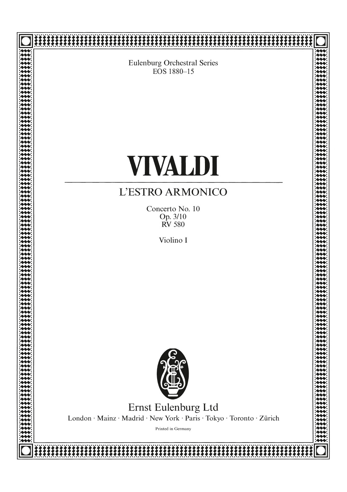 EOS 1880-15 - L’Estro Armonico op. 3/10 RV 580 - Cover