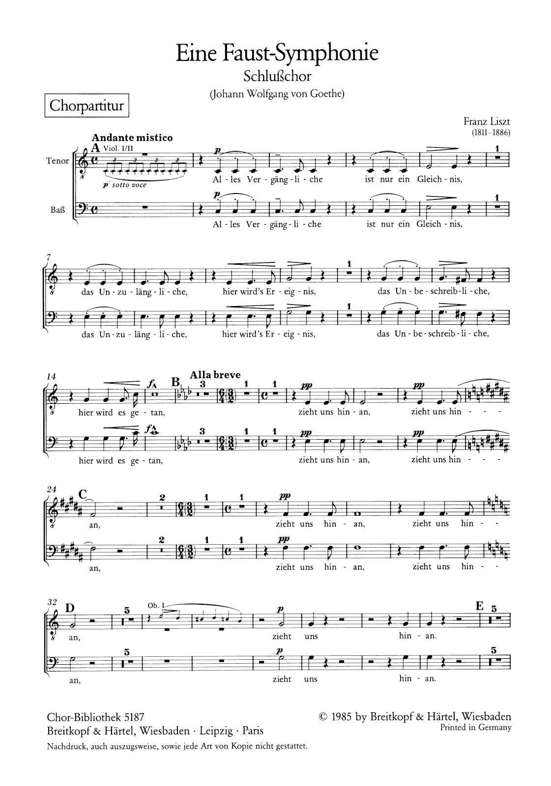 Franz Liszt - Eine Faust-Symphonie - Cover