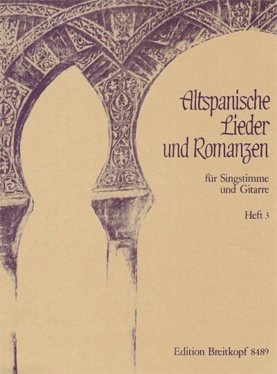 EB 8489 - Altspanische Lieder und Romanzen - Cover