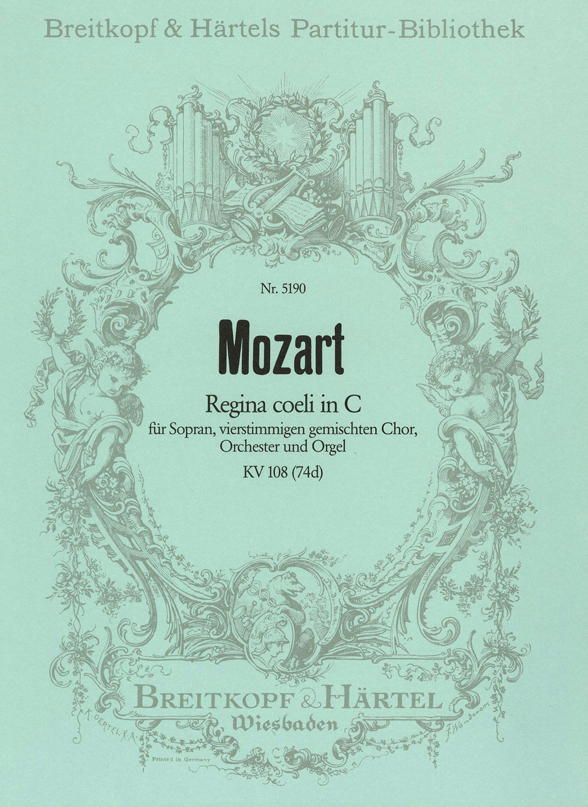 PB 5190 - Regina coeli in C KV 108 (74d) - Cover