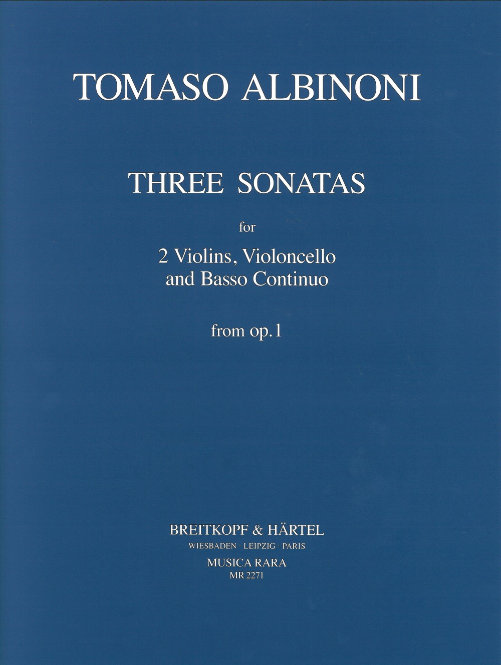 Tomaso Albinoni - Sonaten - Cover