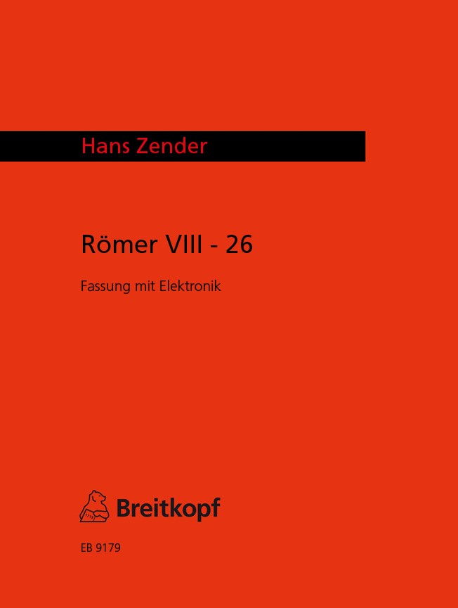 Hans Zender - Römer VIII – 26 - Cover