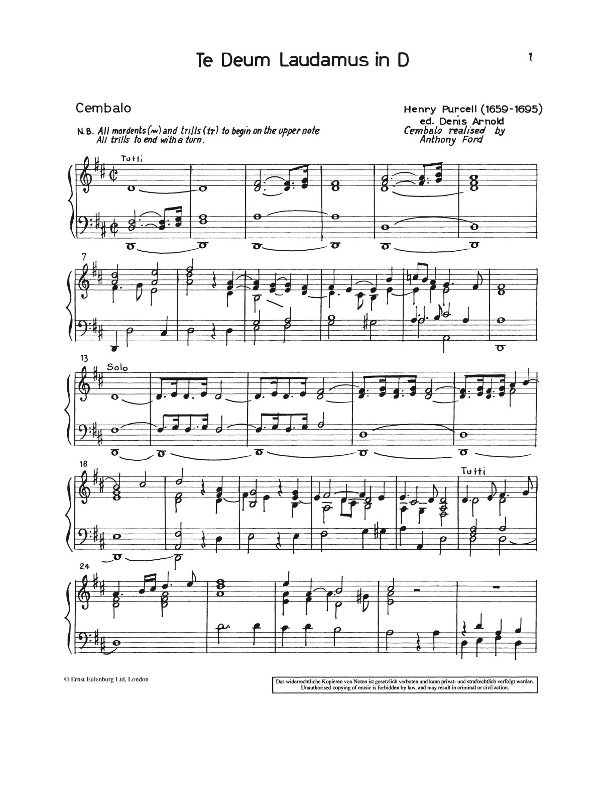 EOS 1064-12 - Te Deum and Jubilate D-dur Z 232 - Cover