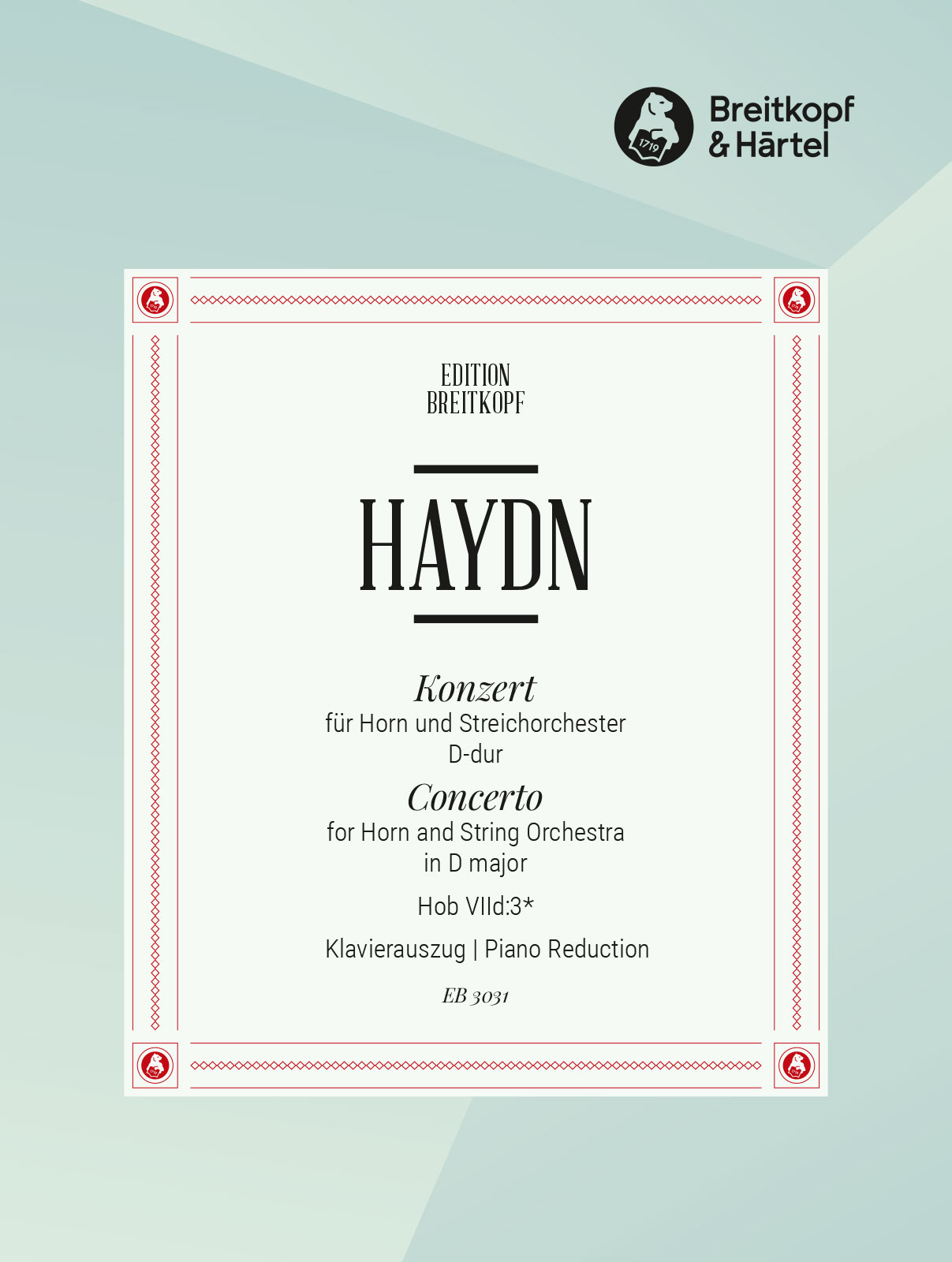 EB 3031D - Horn Concerto in D major Hob VIId:3 - Cover