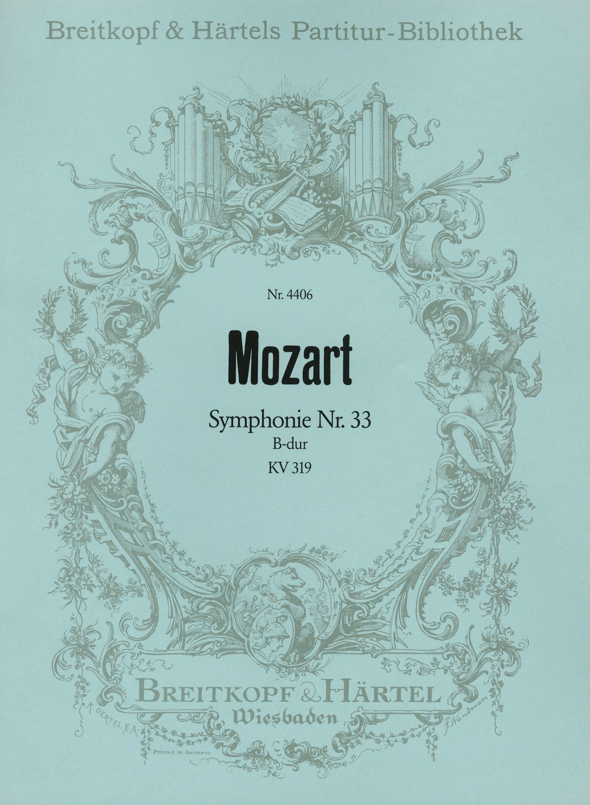 Wolfgang Amadeus Mozart - Symphony [No. 33] in Bb major K. 319 - Cover