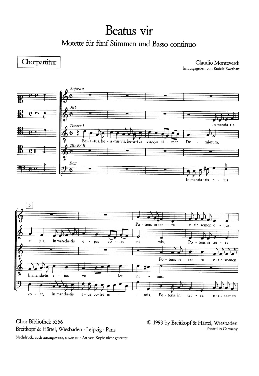 ChB 5256 - Beatus Vir - Cover