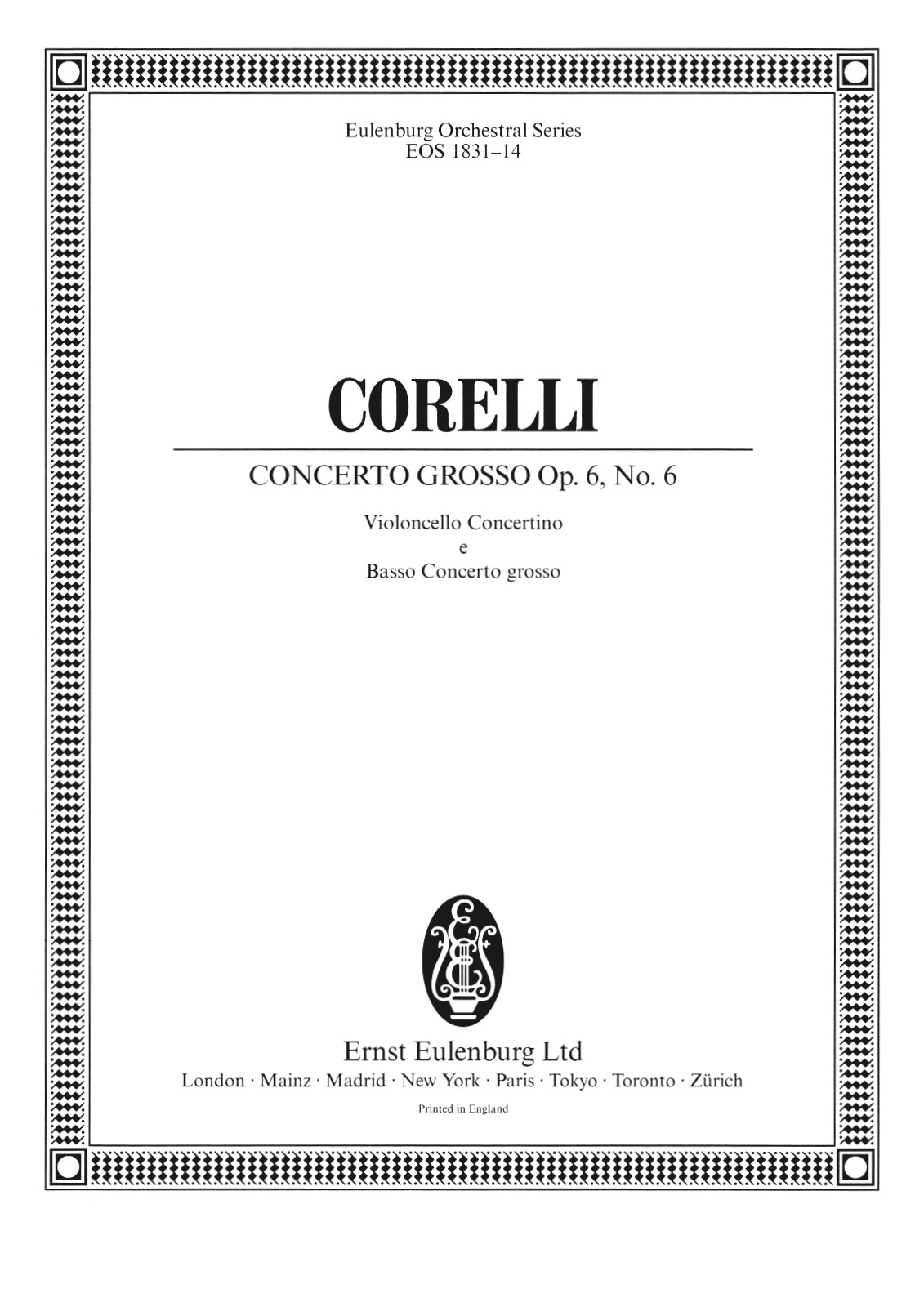 EOS 1831-26 - Concerto grosso op. 6 Nr. 6 F-dur - Cover