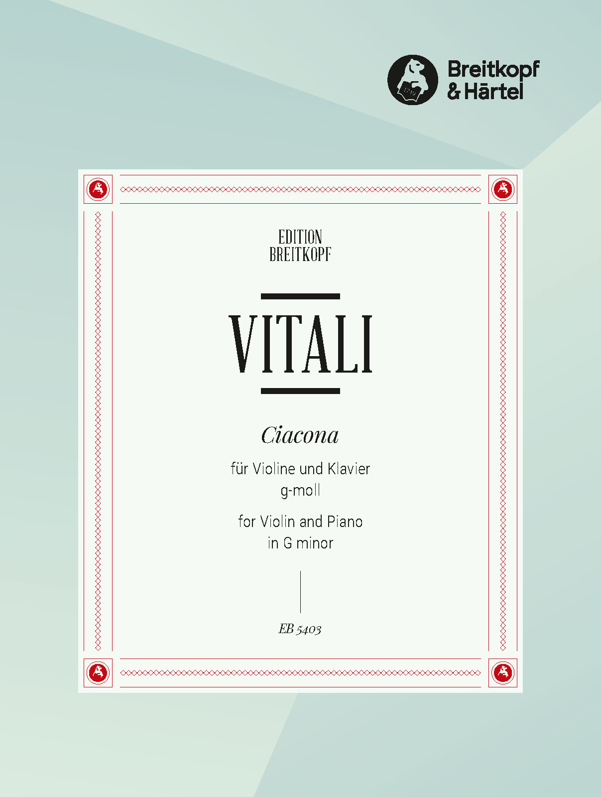 EB 5403D - Ciacona g-moll - Cover