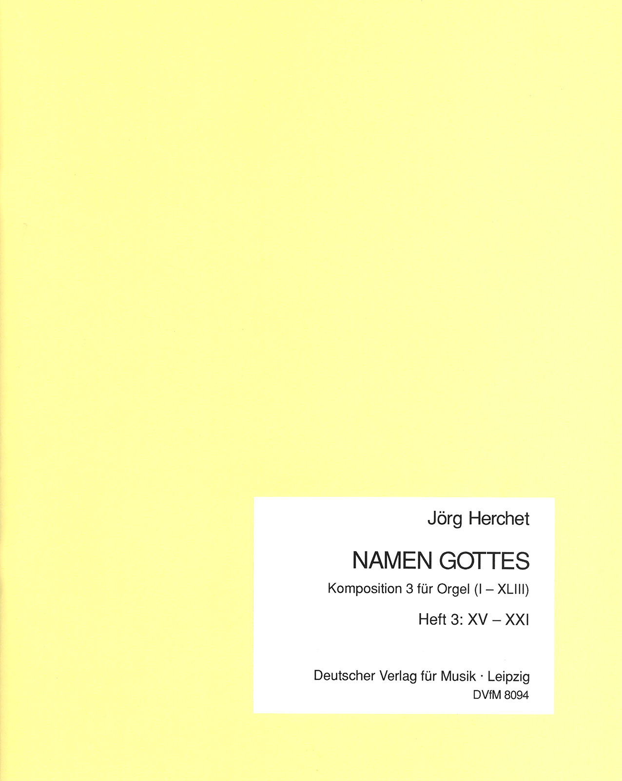 Jörg Herchet - namen gottes - Cover