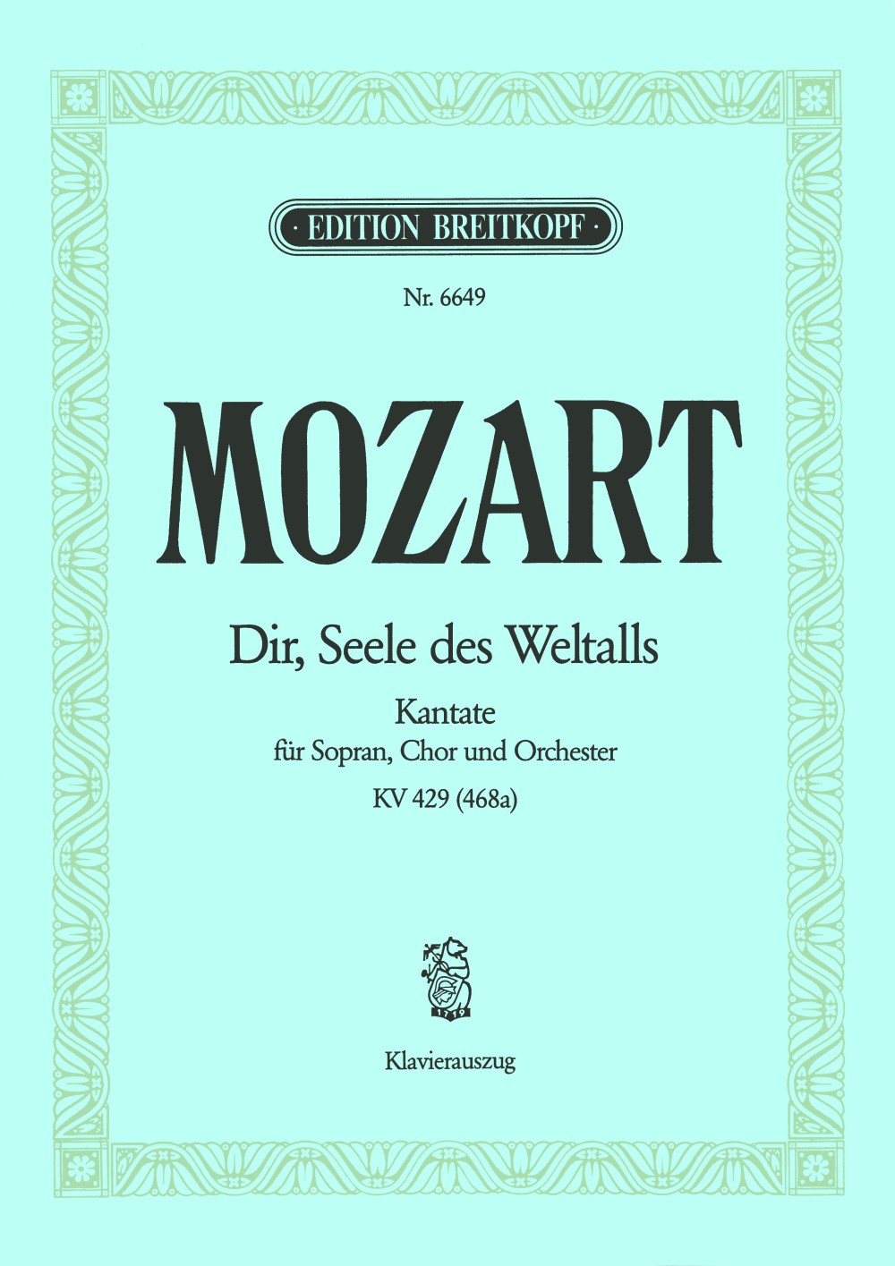 Wolfgang Amadeus Mozart - Dir, Seele des Weltalls KV 429 (468a) - Cover