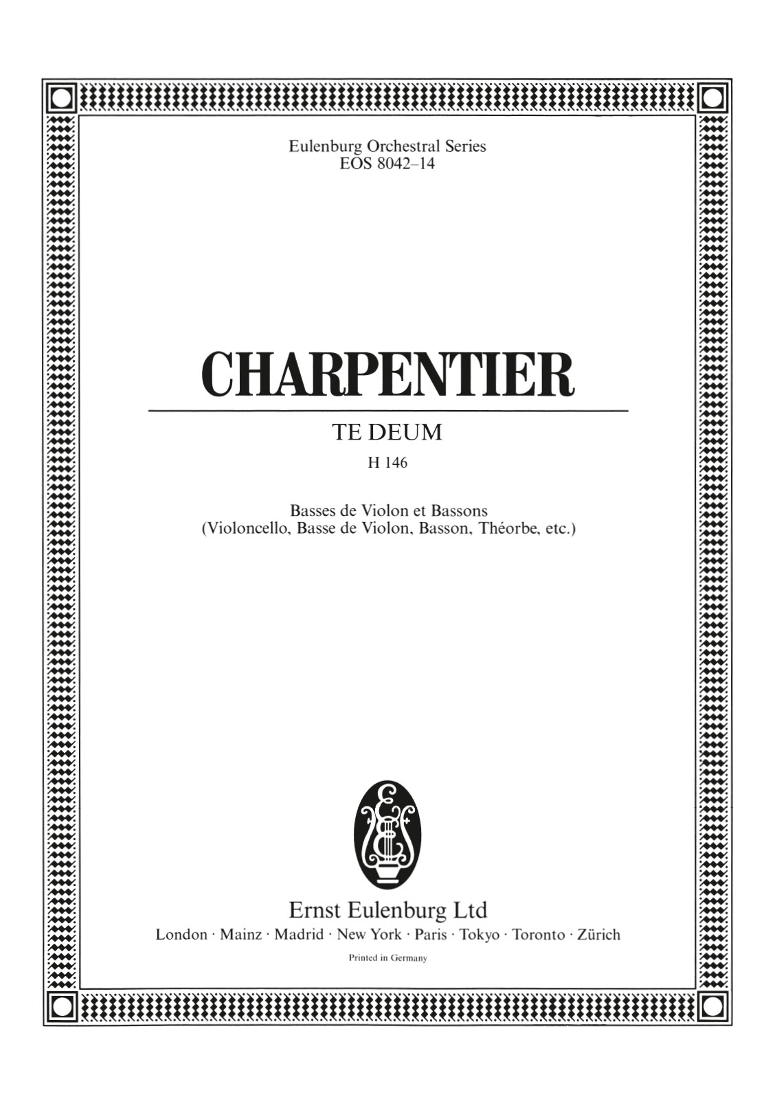 EOS 8042-26 - Te Deum H 146 - Cover