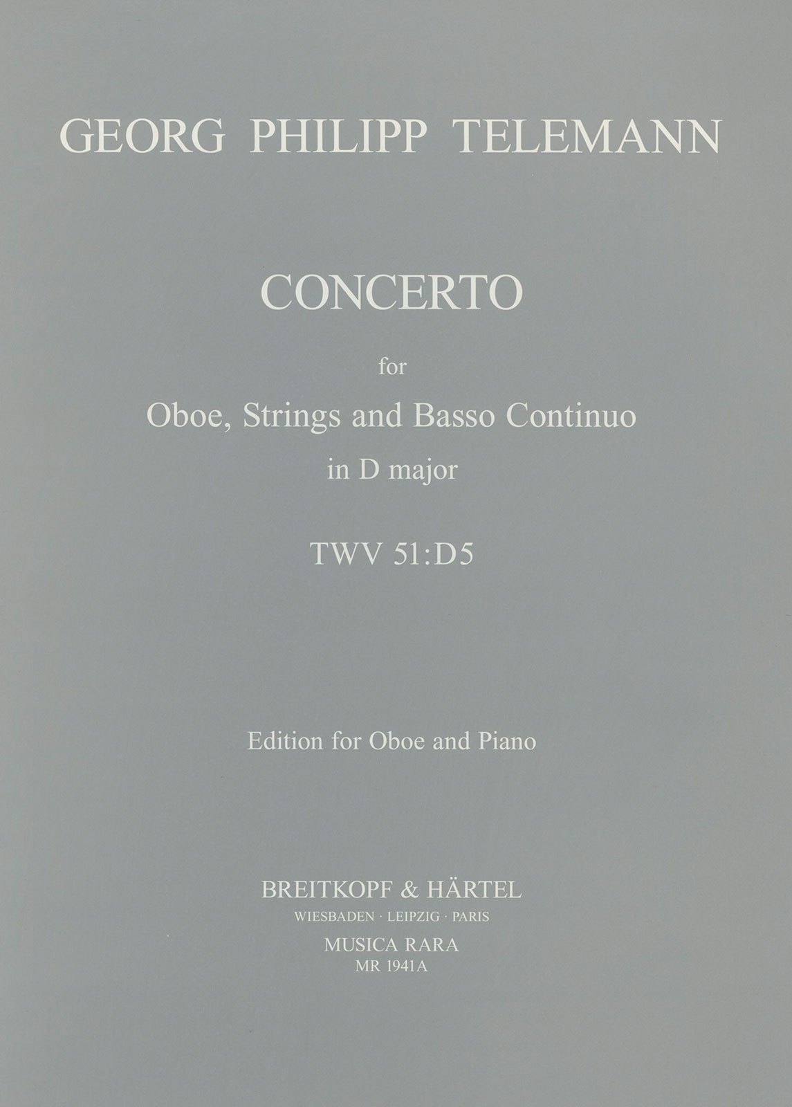 Georg Philipp Telemann - Concerto in D-dur TWV 51:D5 - Cover