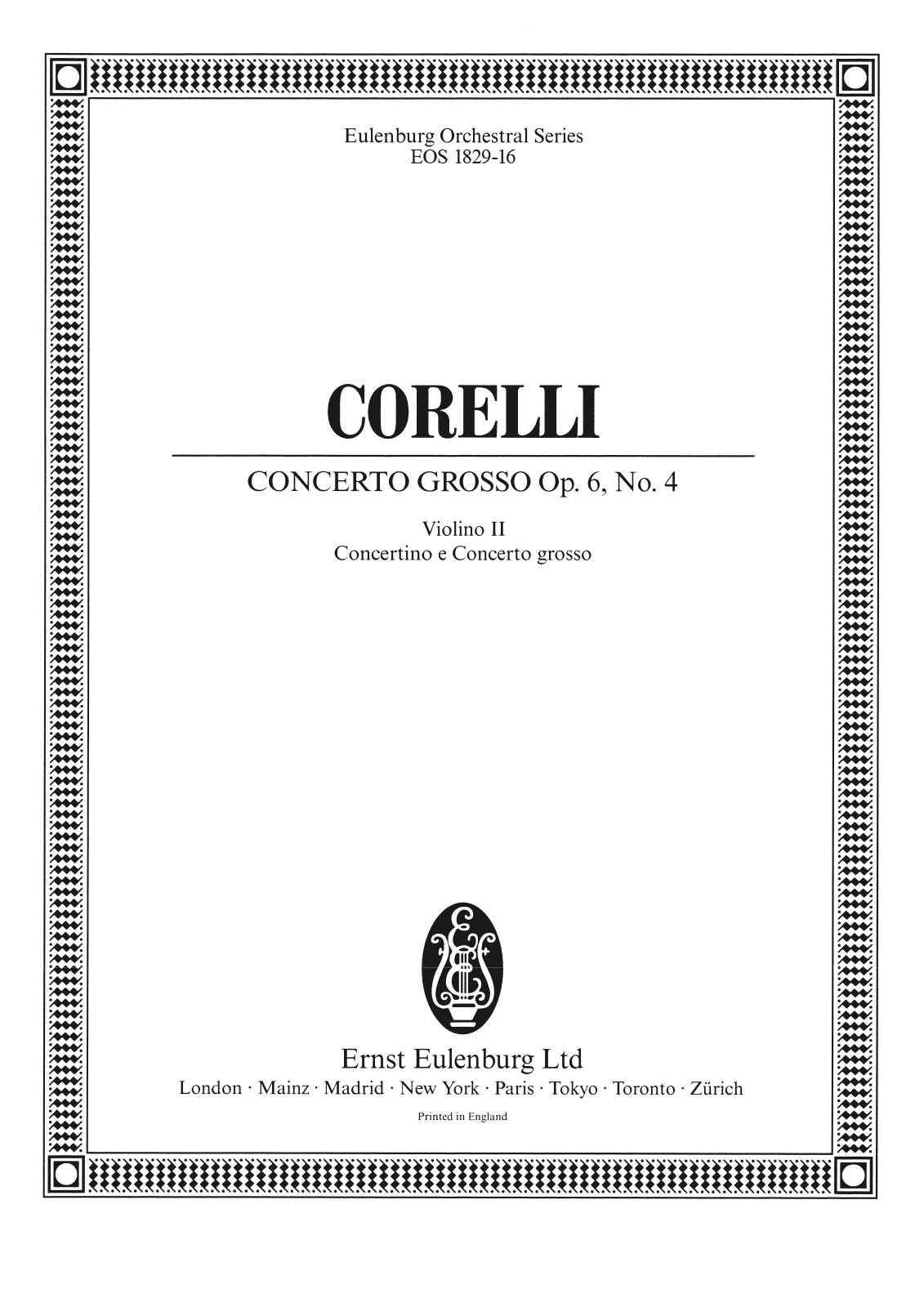 EOS 1829-16 - Concerto grosso D-dur op. 6 Nr. 4 - Cover
