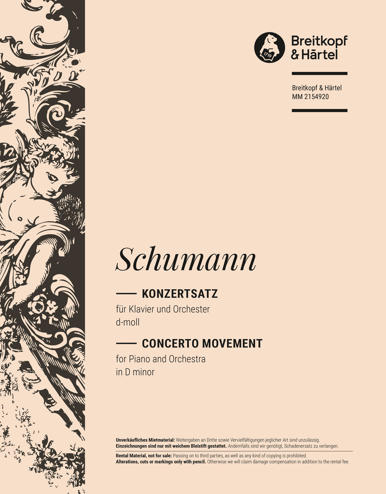 Robert Schumann - Konzertsatz d-moll - Cover