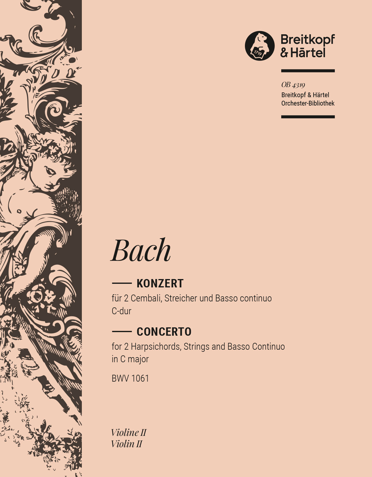 OB 4319-16 - Cembalokonzert C-dur BWV 1061 - Cover