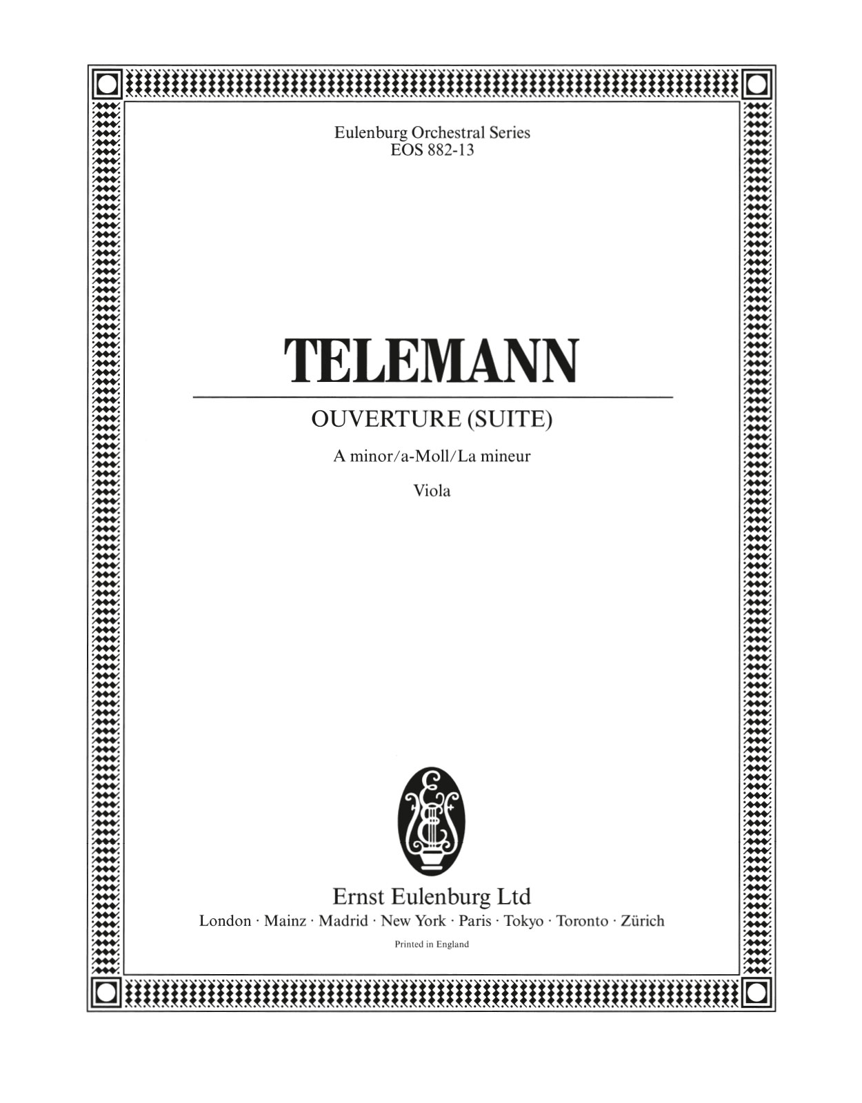 EOS 882-19 - Ouvertüre (Suite) a-moll TWV 55:A2 - Cover