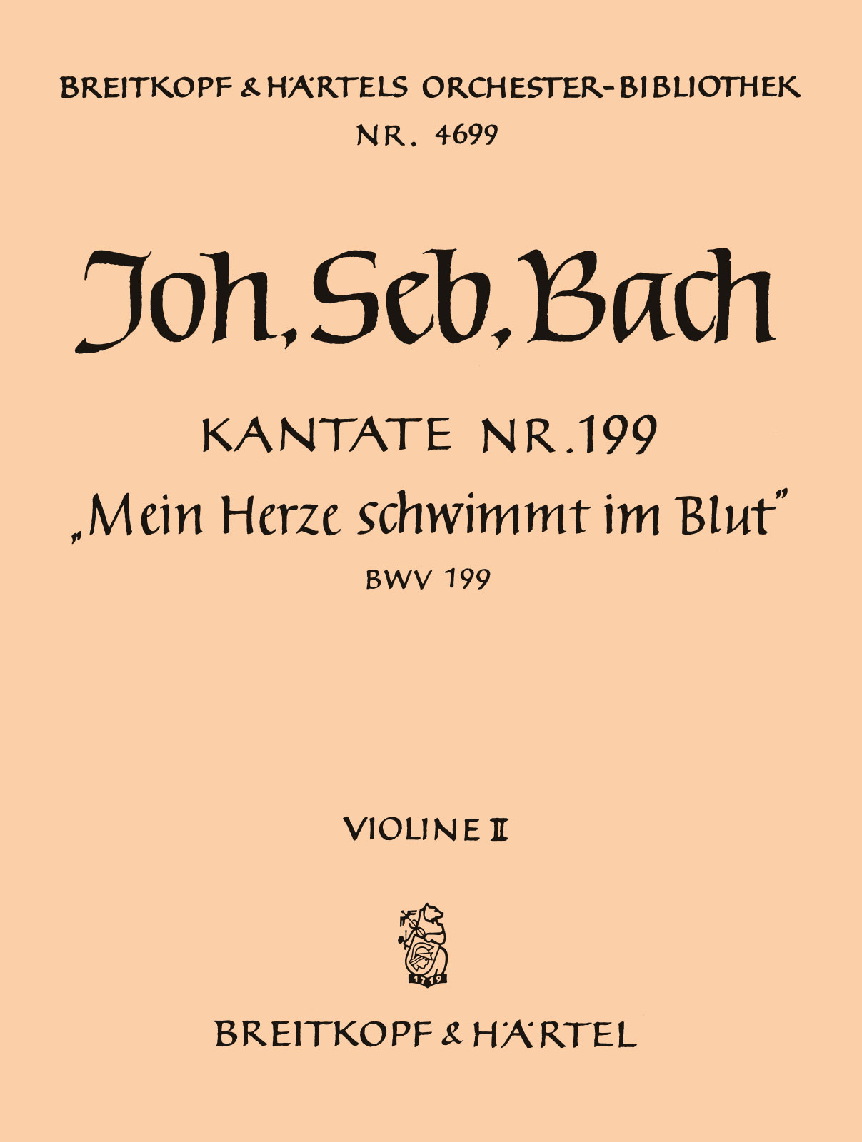 OB 4699-16 - Kantate BWV 199 „Mein Herze schwimmt im Blut“ - Cover