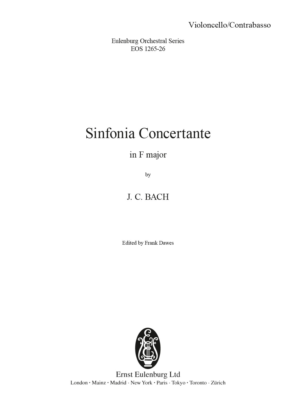 EOS 1265-26 - Sinfonia concertante F-dur - Cover