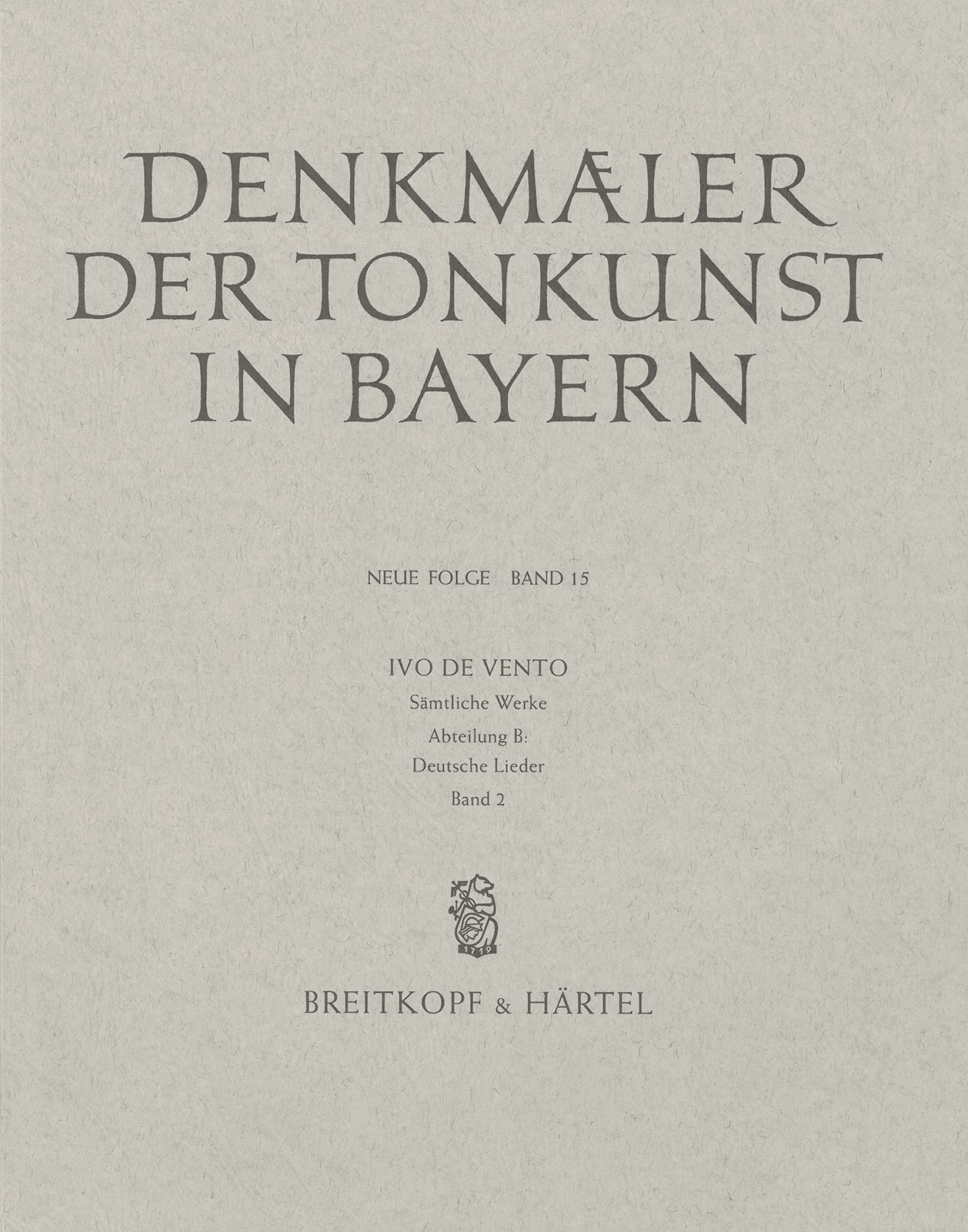 SON 245 - Denkmäler der Tonkunst in Bayern (Neue Folge) - Cover