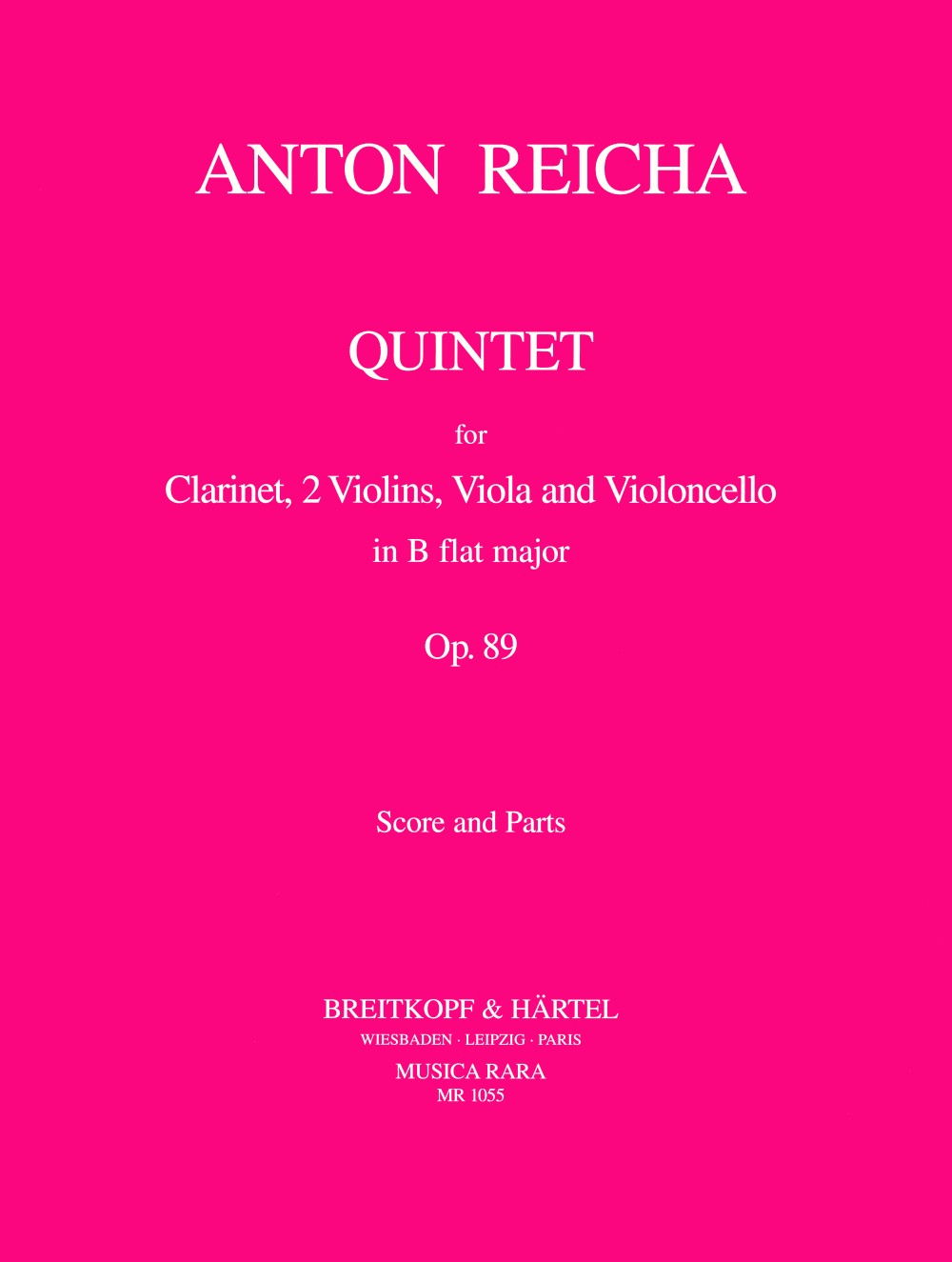 Anton Reicha - Quintett in B-Dur - Cover