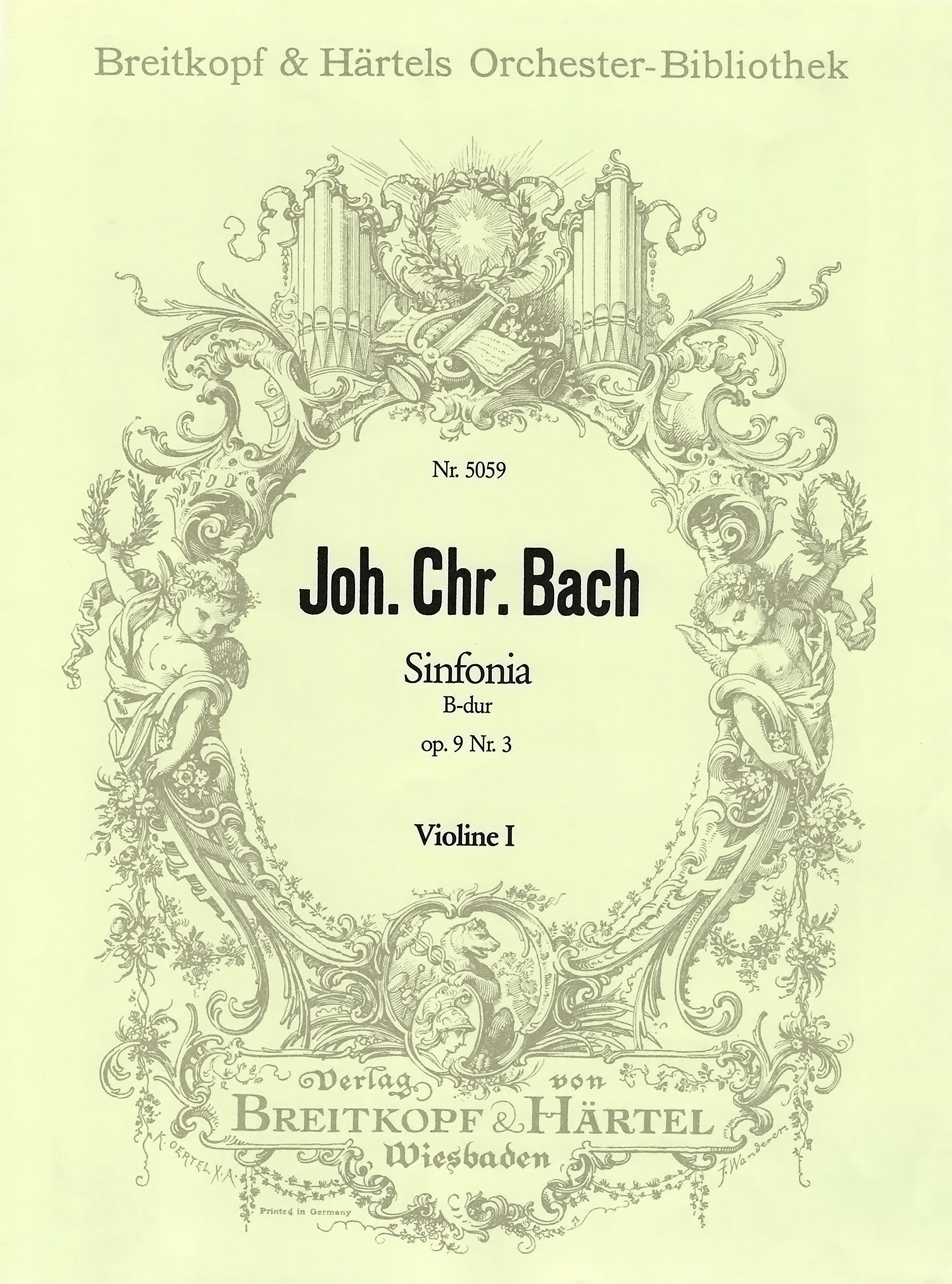 OB 5059-15 - Sinfonia in B flat major Op. 9 No. 3 - Cover