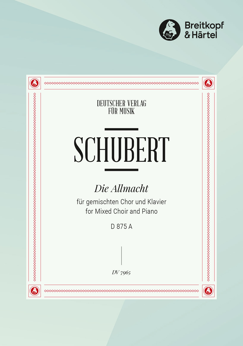 Franz Schubert - Die Allmacht D 875 A - Cover