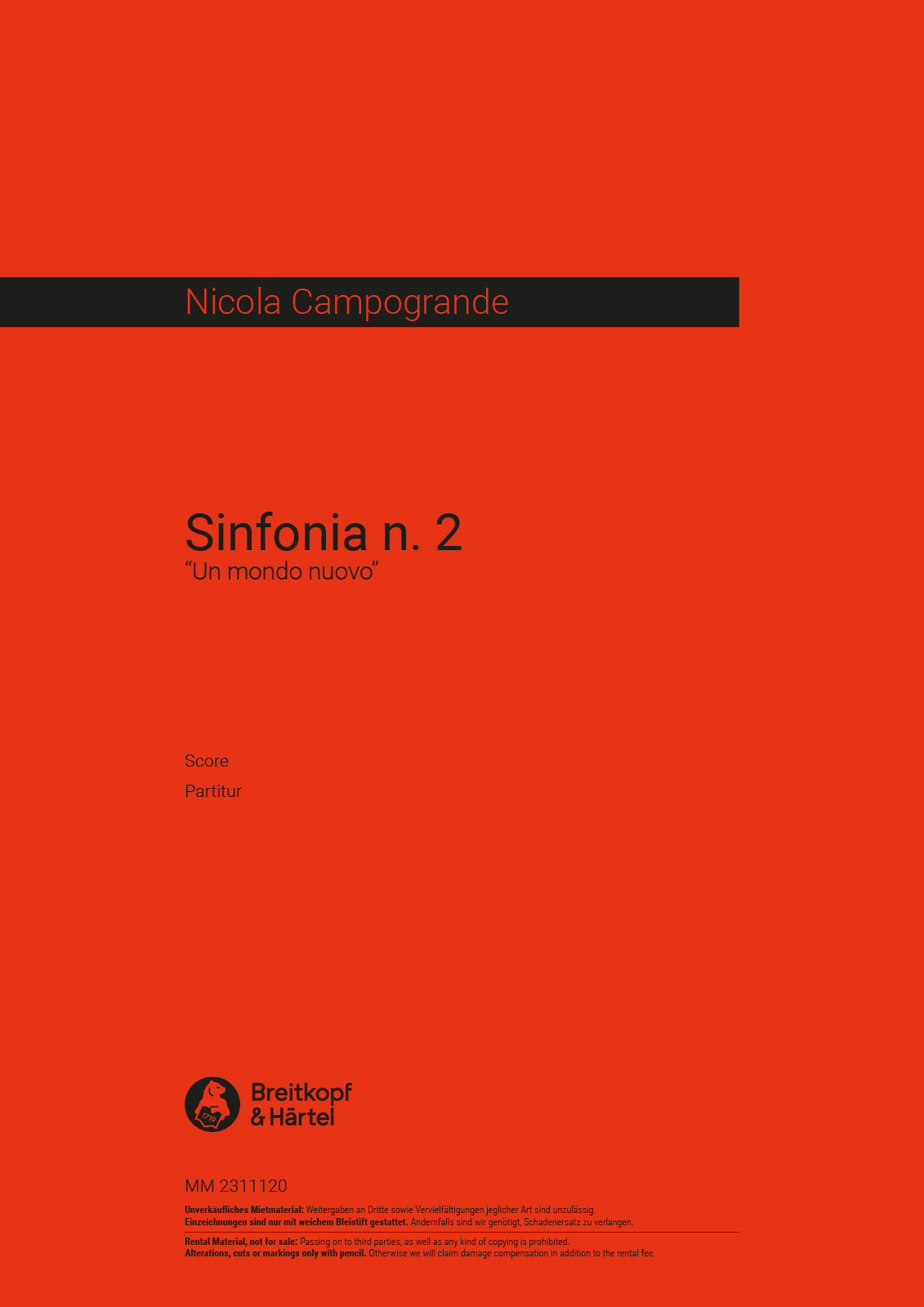 Nicola Campogrande - Sinfonia n. 2 „Un mondo nuovo“ - Cover