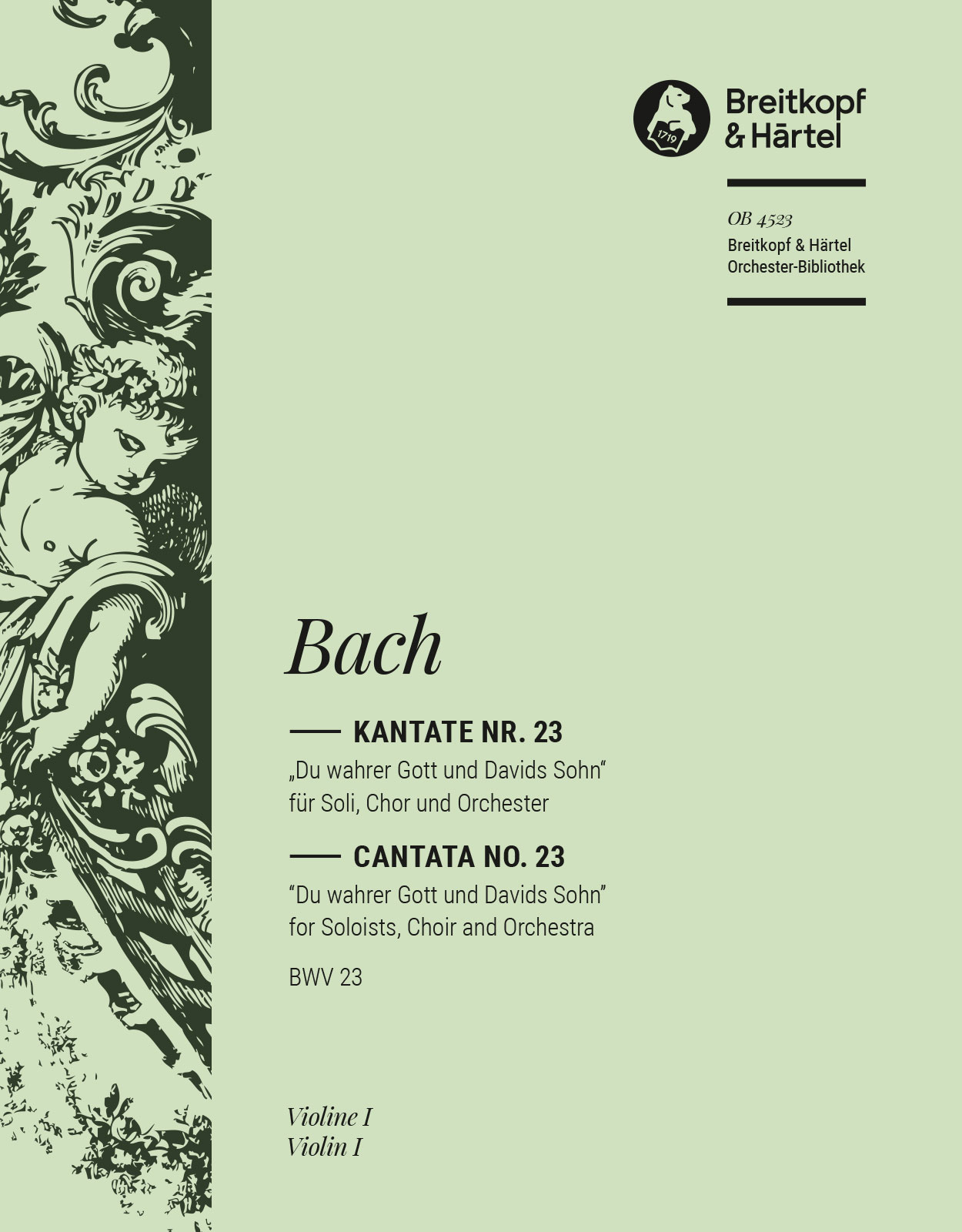 OB 4523-15 - Cantata BWV 23 “Thou very God, and David’s Son” - Cover