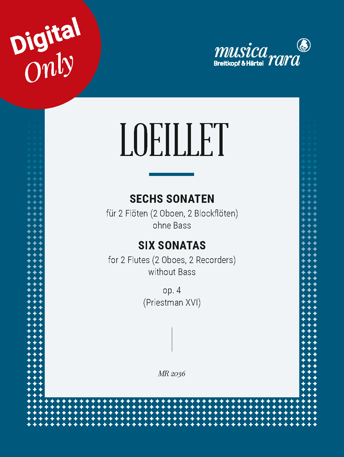 Jacques Loeillet - 6 Sonaten op. 4 - Cover