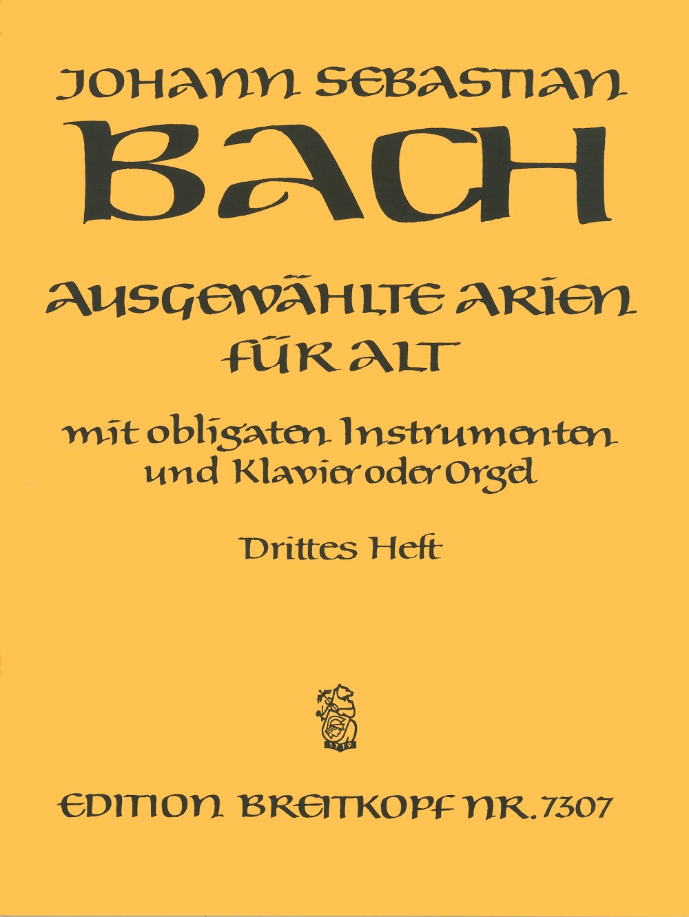 EB 7307 - Ausgewählte Arien für Alt - Cover
