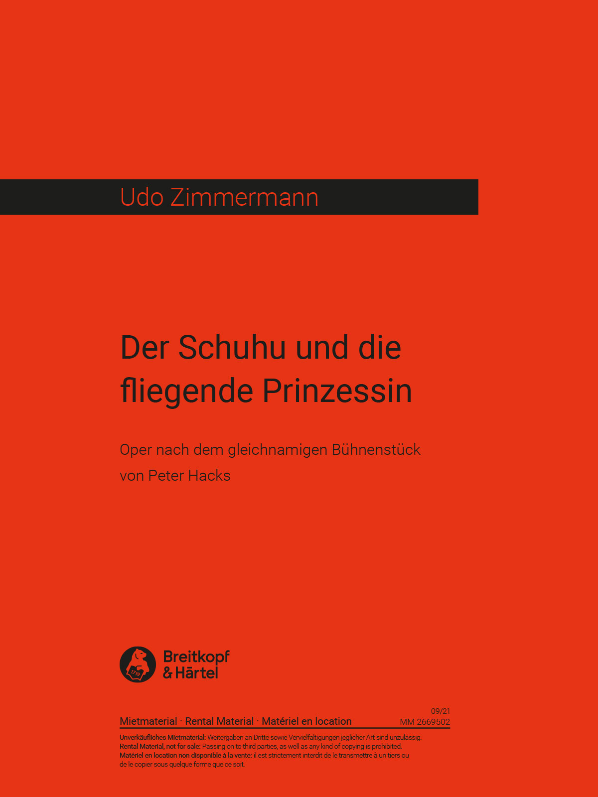 Udo Zimmermann - Der Schuhu und die fliegende Prinzessin - Cover