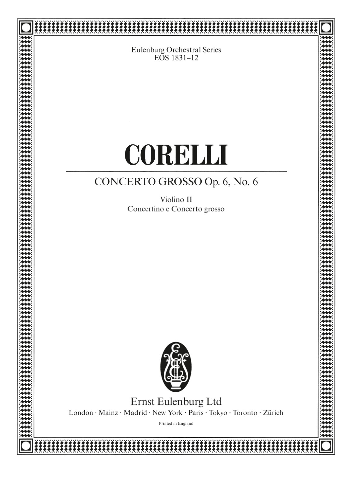 EOS 1831-16 - Concerto grosso op. 6 Nr. 6 F-dur - Cover
