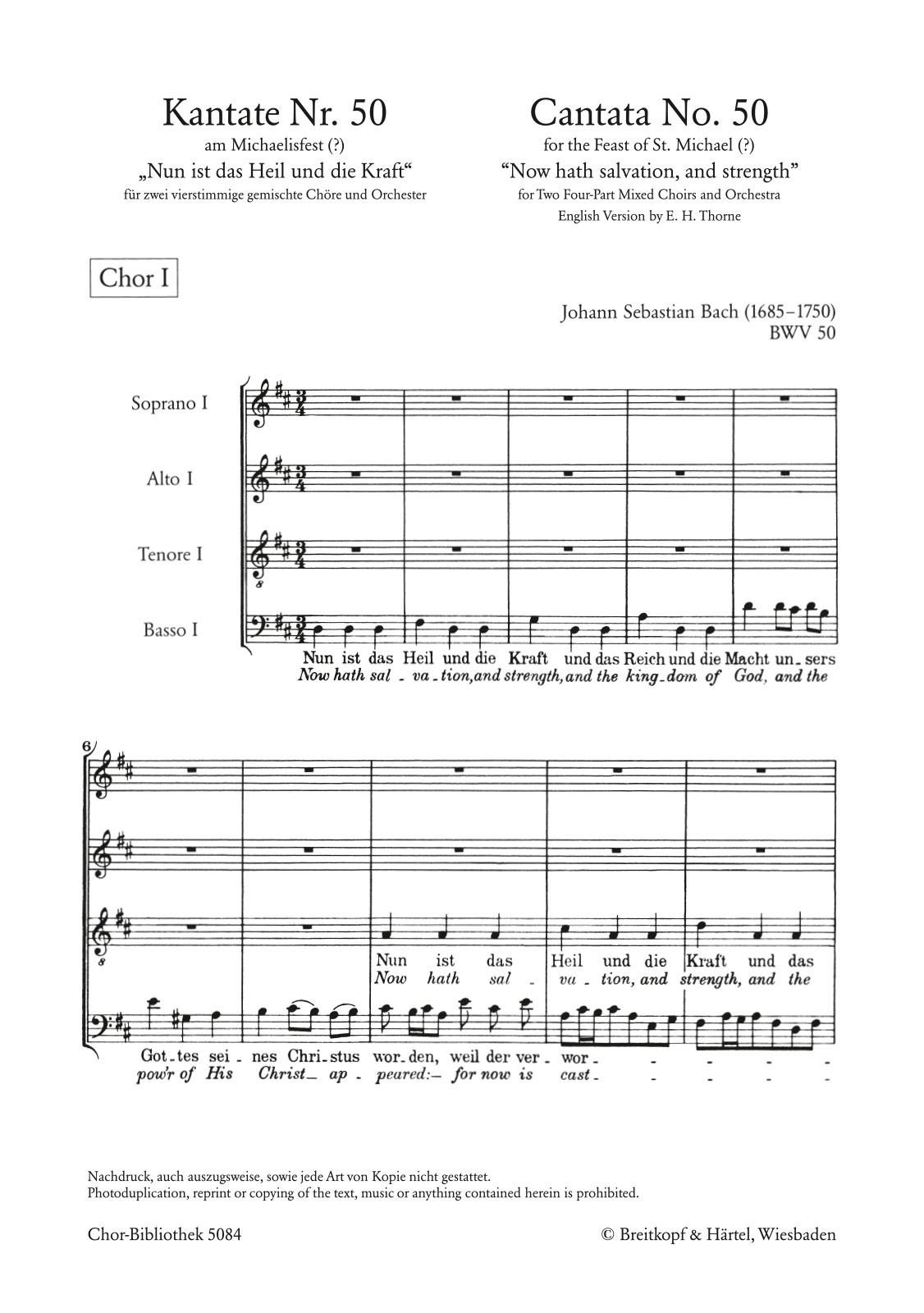 ChB 5084D - Kantate BWV 50 „Nun ist das Heil und die Kraft“ - Cover