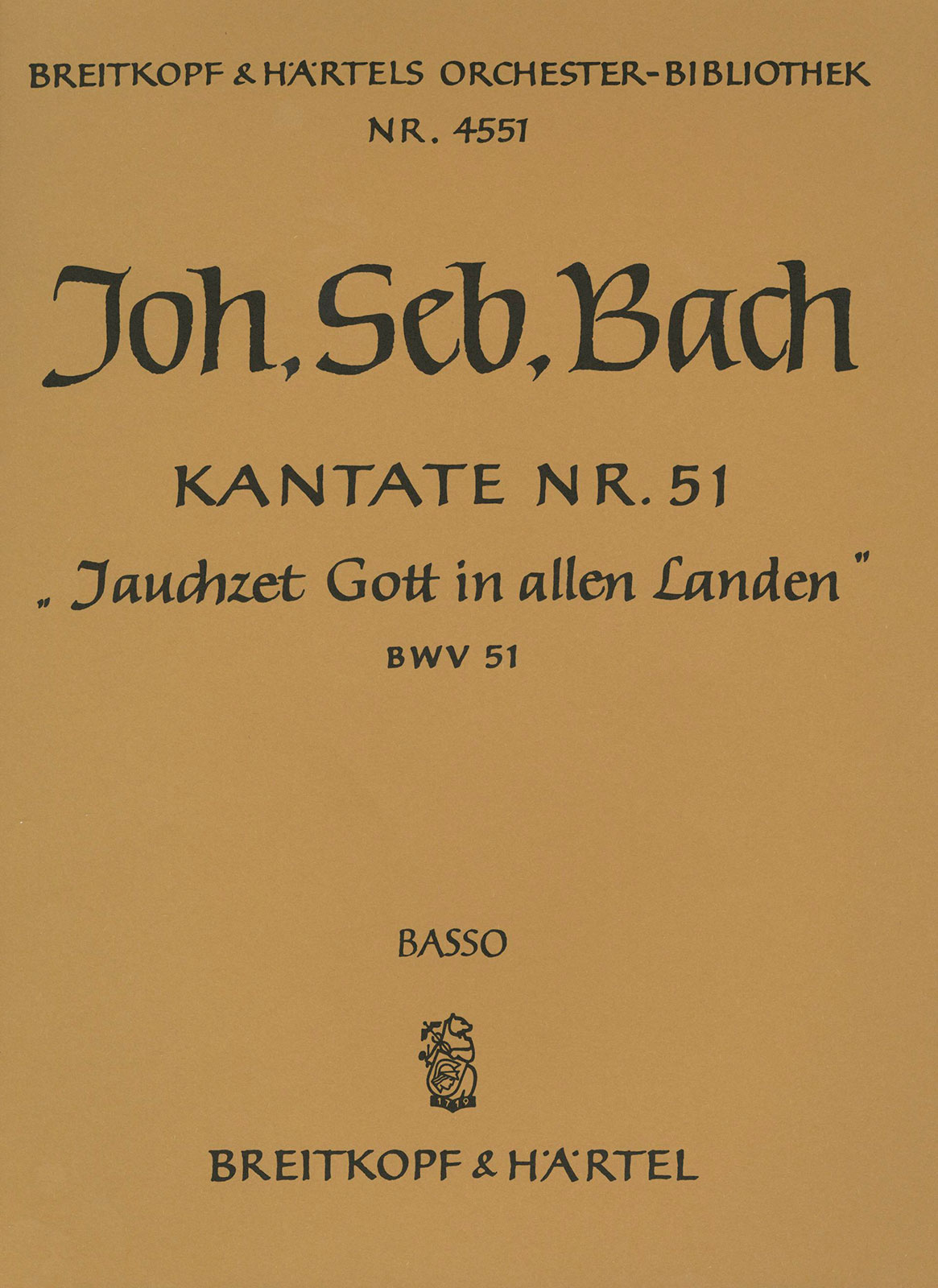 OB 4551-26 - Kantate BWV 51 „Jauchzet Gott in allen Landen“ - Cover