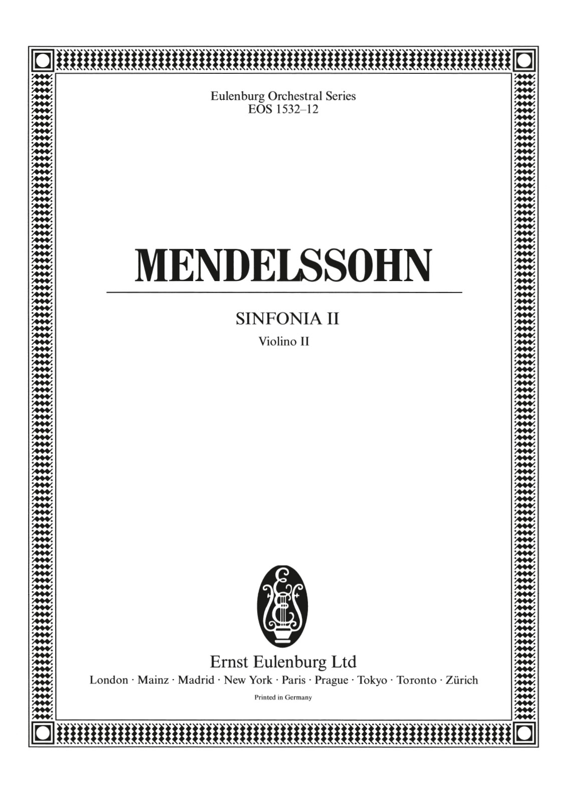 EOS 1532-16 - Sinfonia Nr. 2 D-dur MWV N 2 - Cover