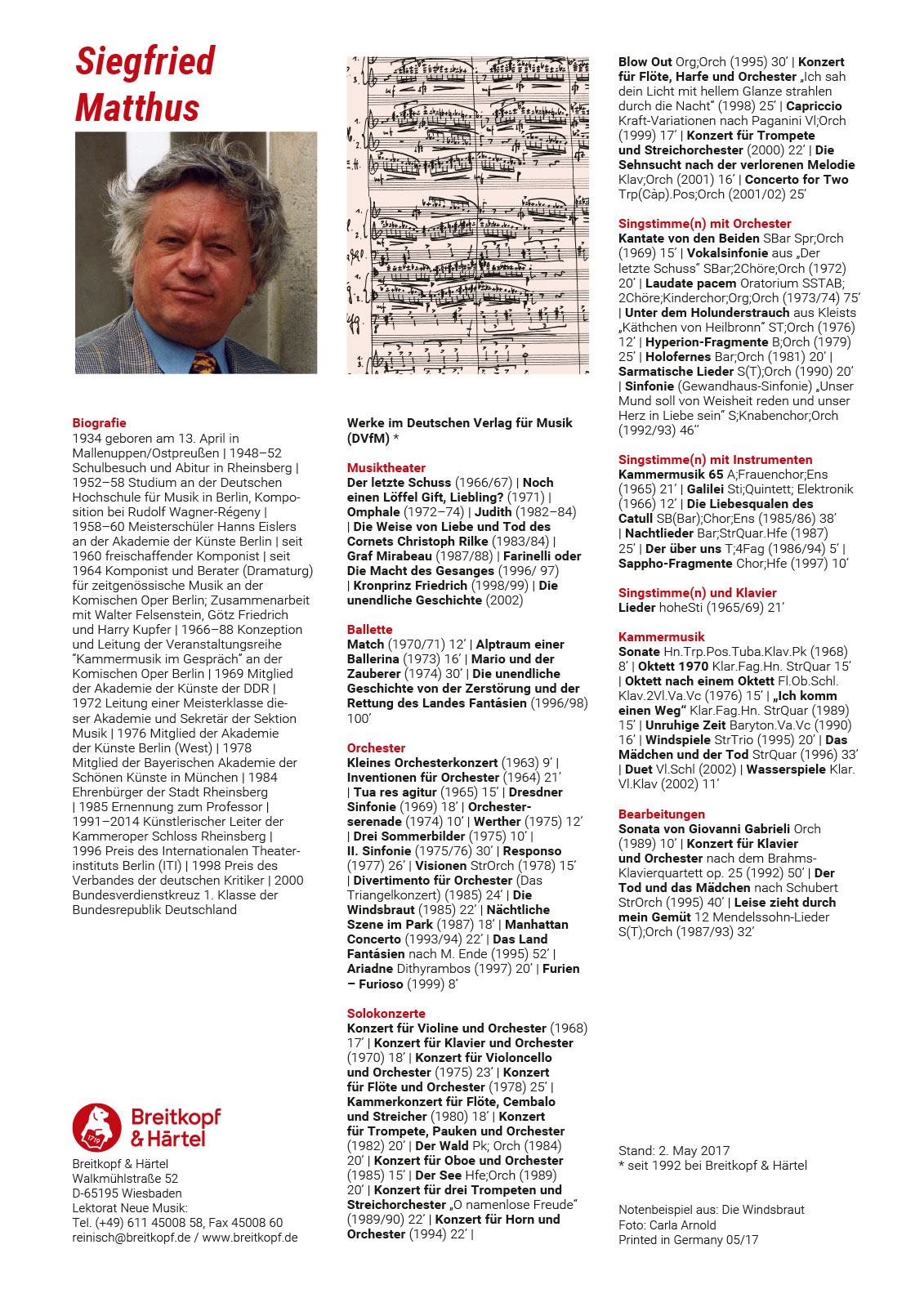 B+H 228 - Siegfried Matthus - Cover