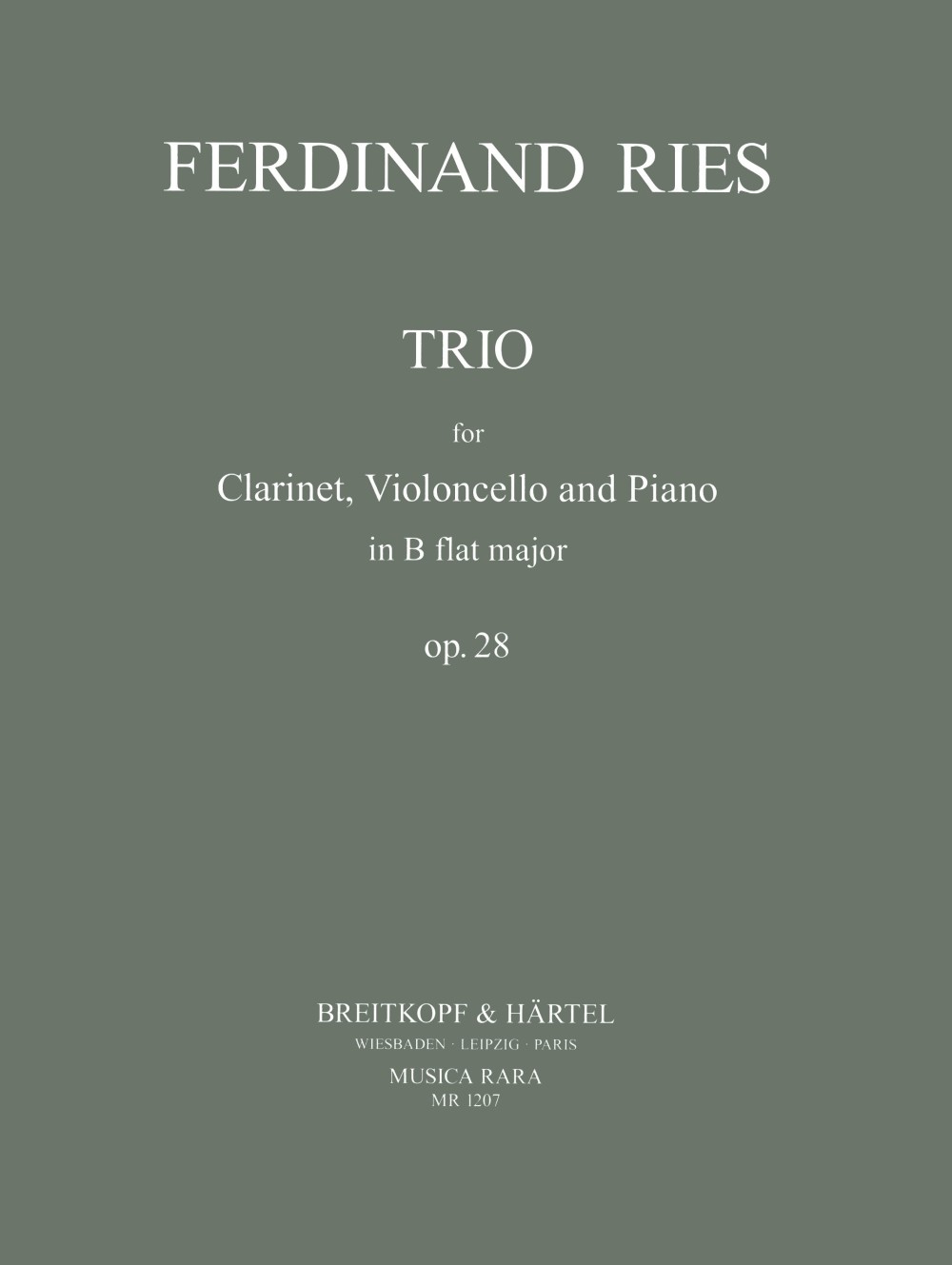 Ferdinand Ries - Trio B-dur op. 28 - Cover