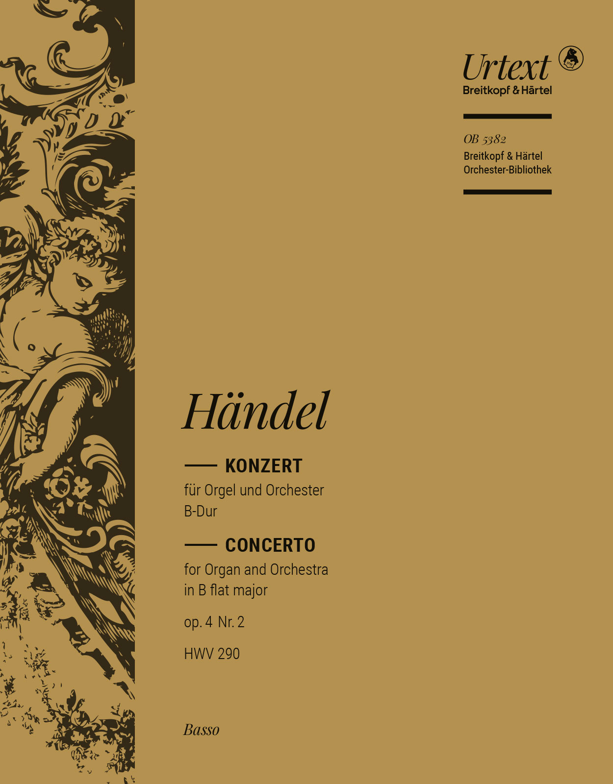 OB 5382-26 - Organ Concerto (No. 2) in B flat major Op. 4/2 HWV 290 - Cover