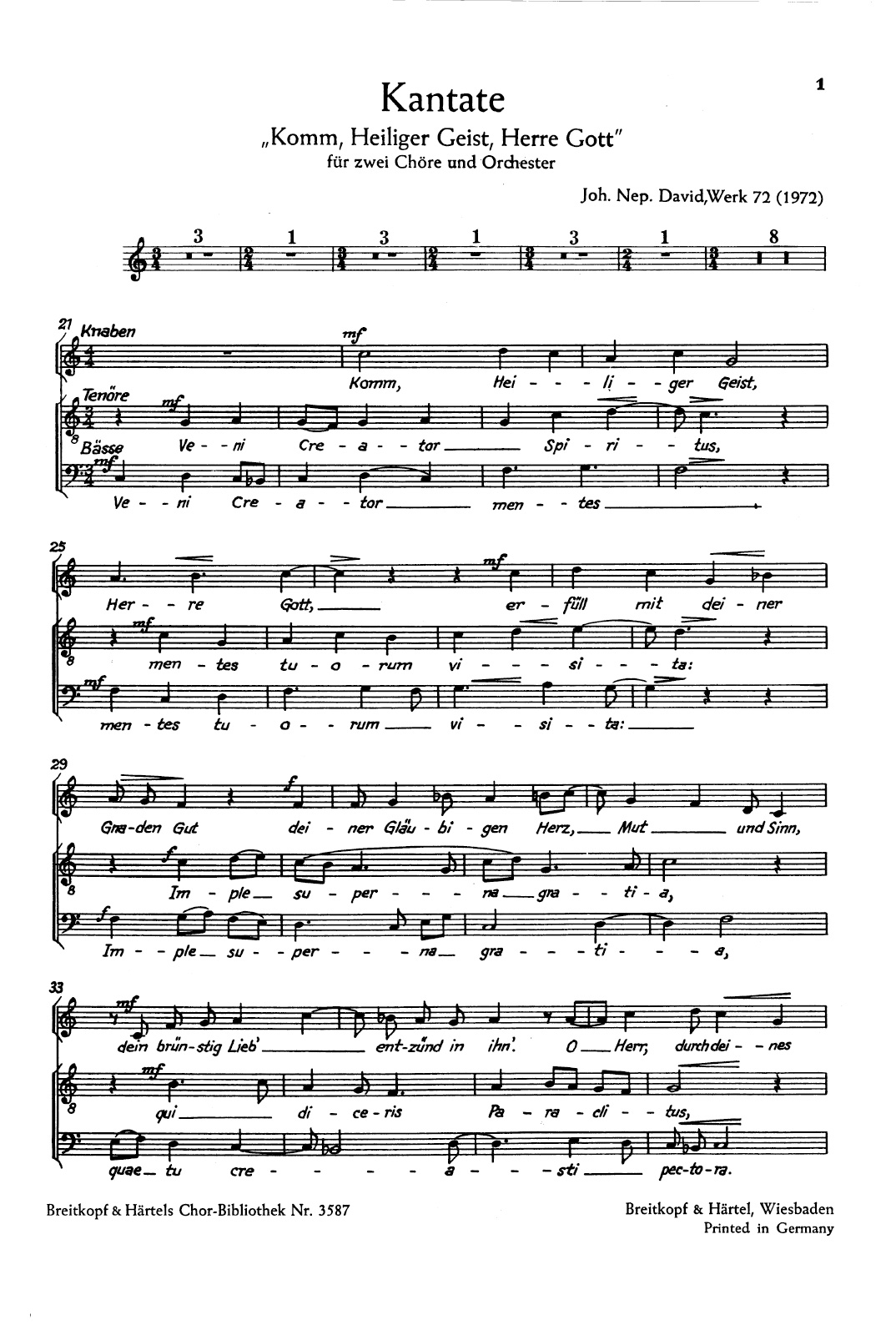 ChB 3587 - Komm, Heiliger Geist Werk 72 - Cover