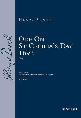 ED 10296 - Ode on St. Cecilia’s Day 1692 Z 328 - Cover