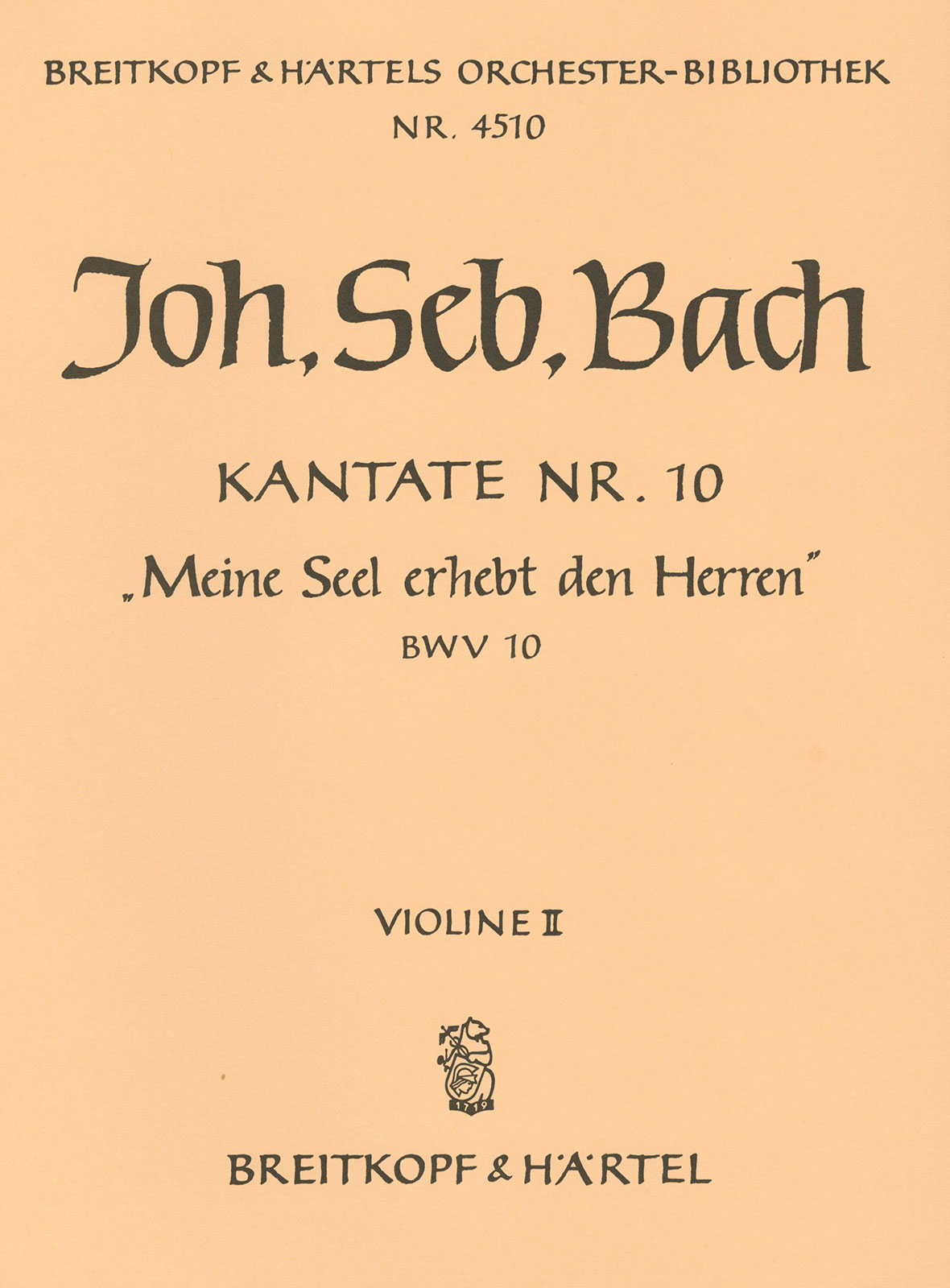 OB 4510-16 - Cantata BWV 10 “My soul doth magnify the Lord” - Cover