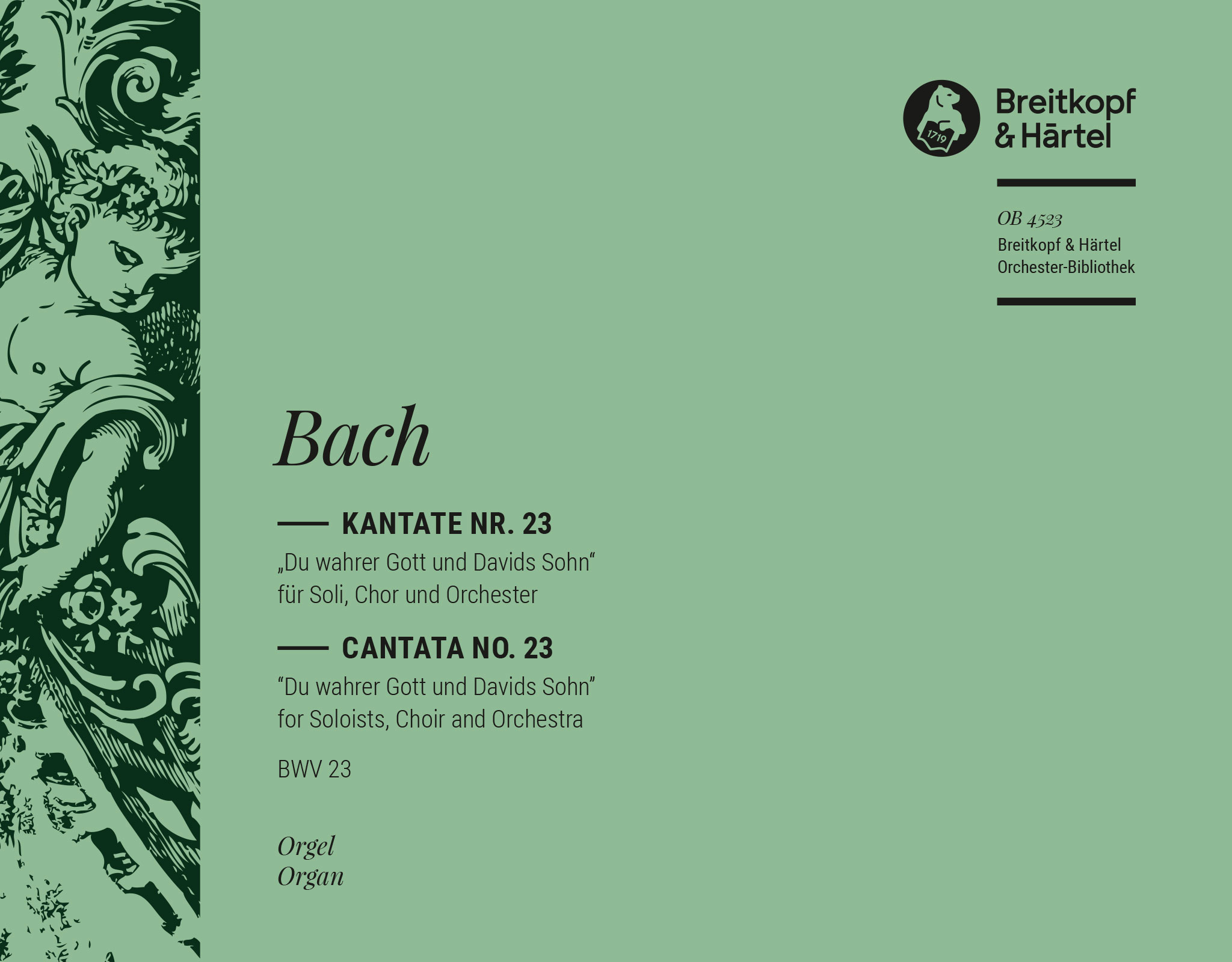 OB 4523-11 - Cantata BWV 23 “Thou very God, and David’s Son” - Cover