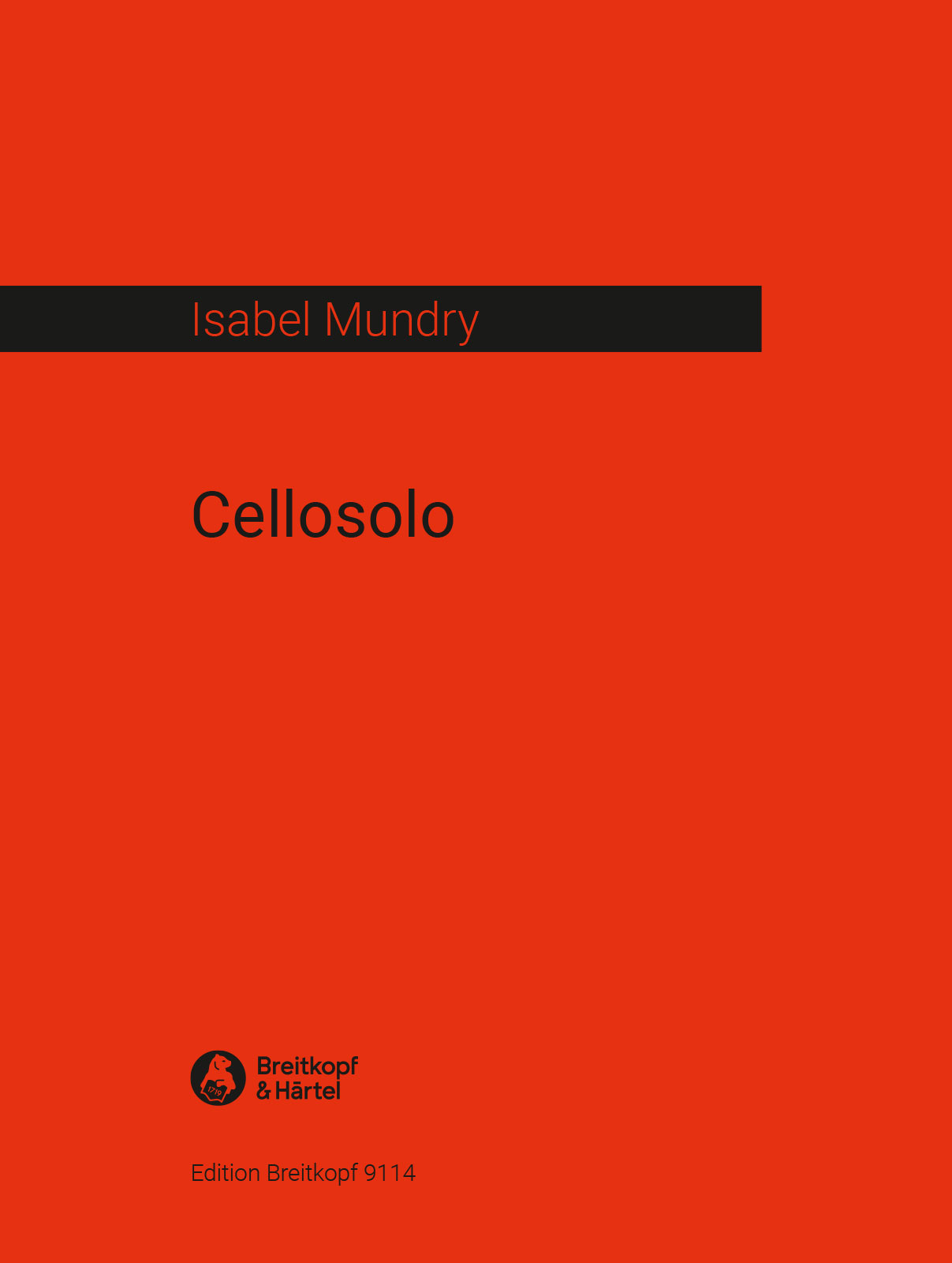 Isabel Mundry - Cellosolo - Cover