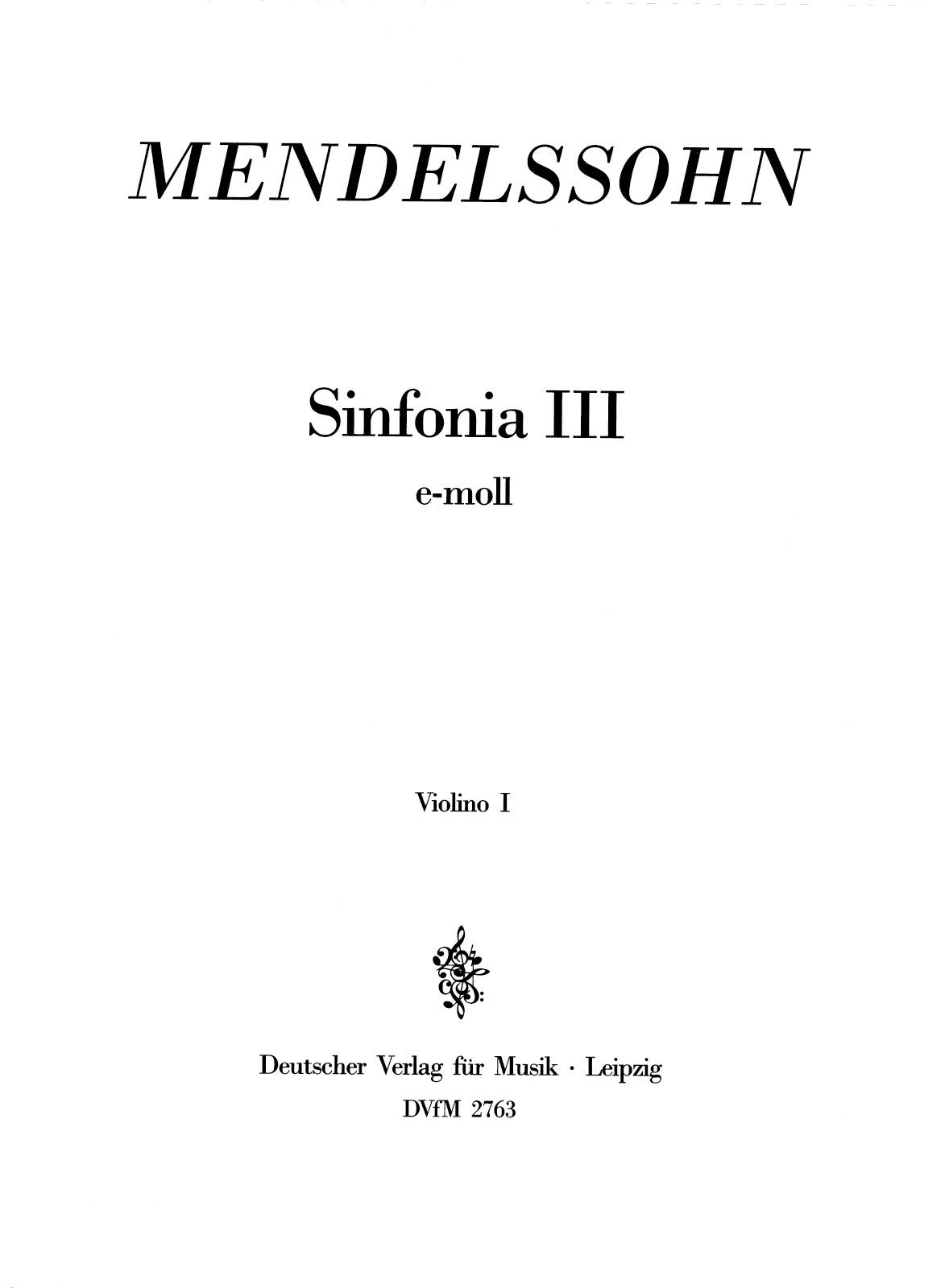 DV 2763-15 - Sinfonia III e-moll MWV N 3 - Cover