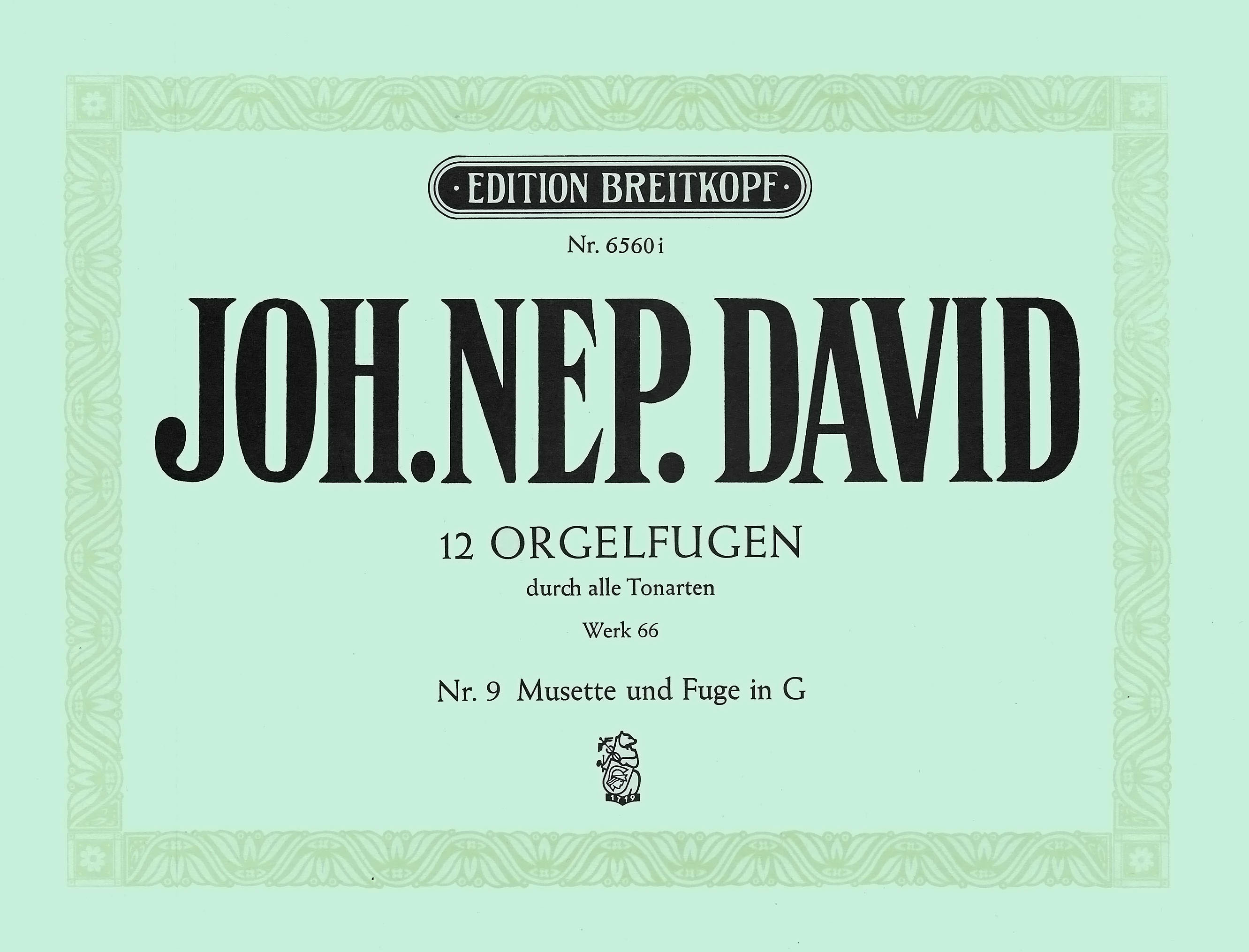 EB 6963 - 12 Orgelfugen durch alle Tonarten Werk 66 - Cover