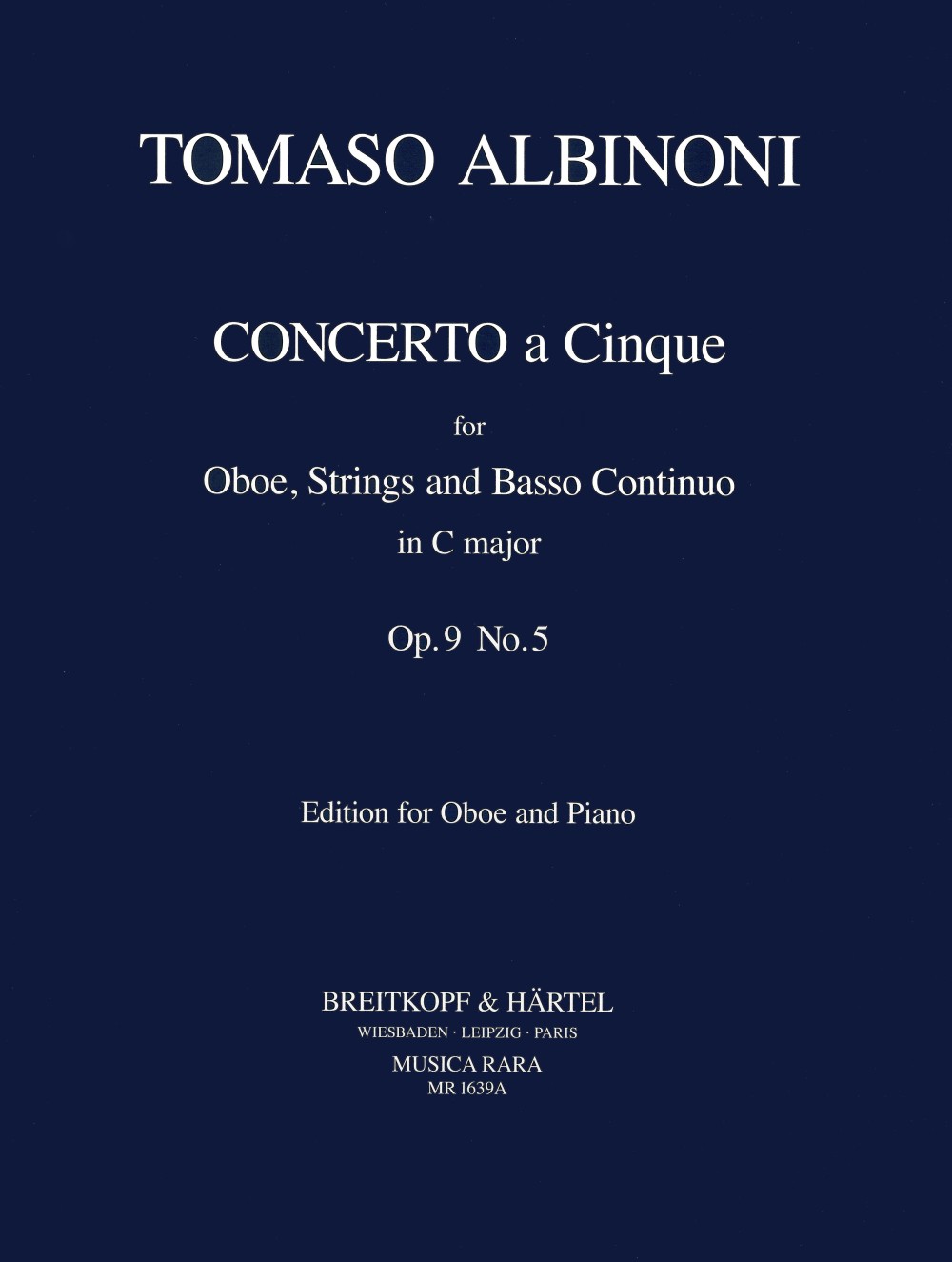 Tomaso Albinoni - Concerto a 5 in C op. 9/5 - Cover