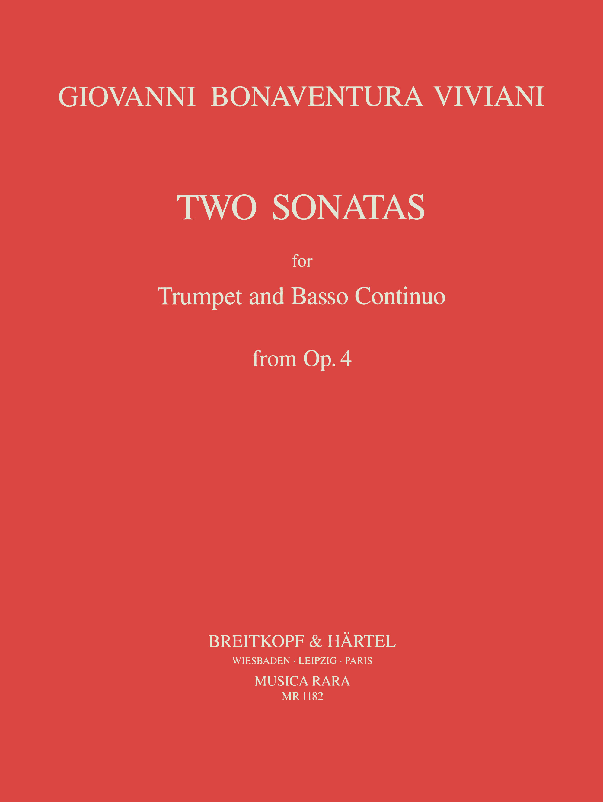 Giovanni Bonaventura Viviani - 2 Sonaten aus op. 4 - Cover